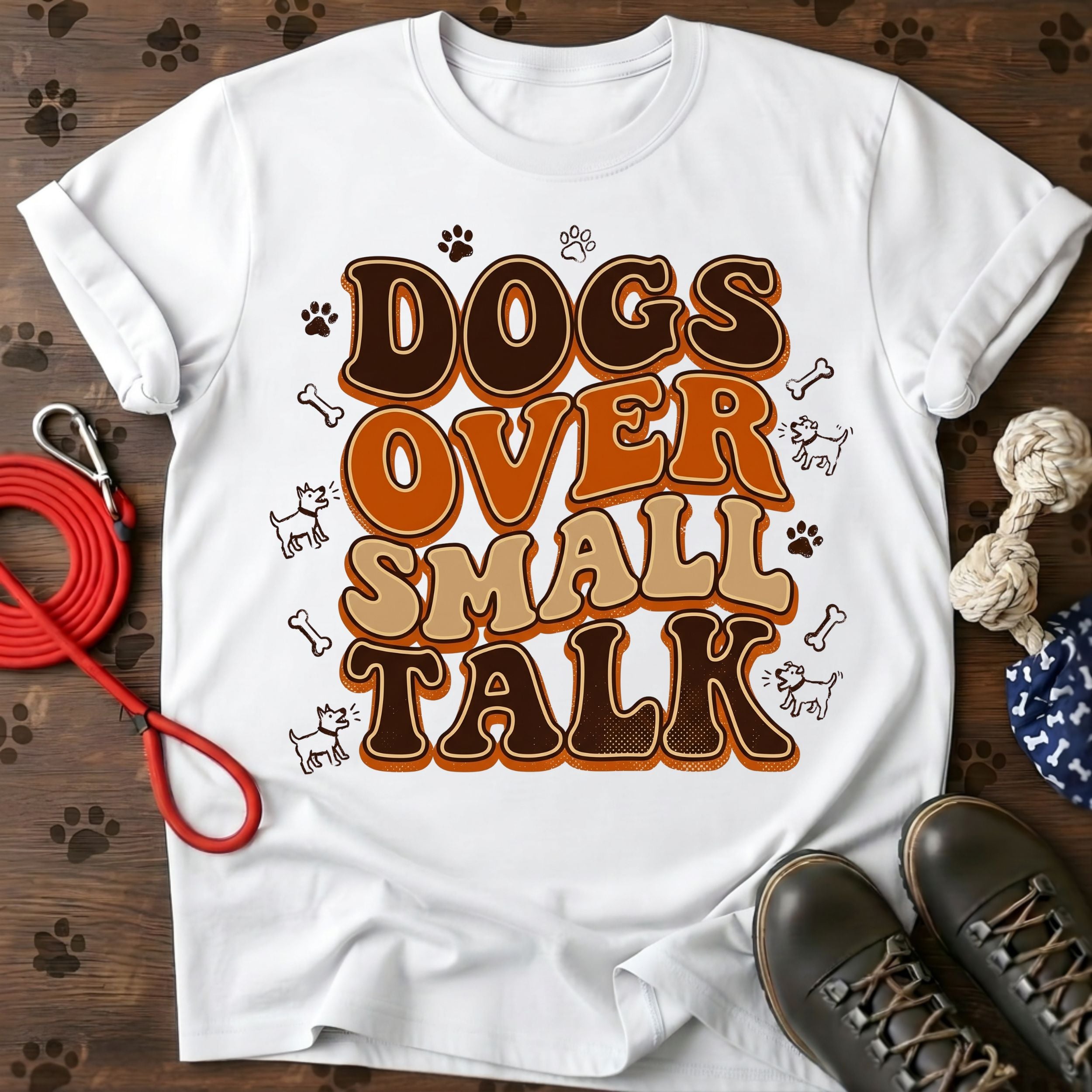 Dog over small talk Tee
