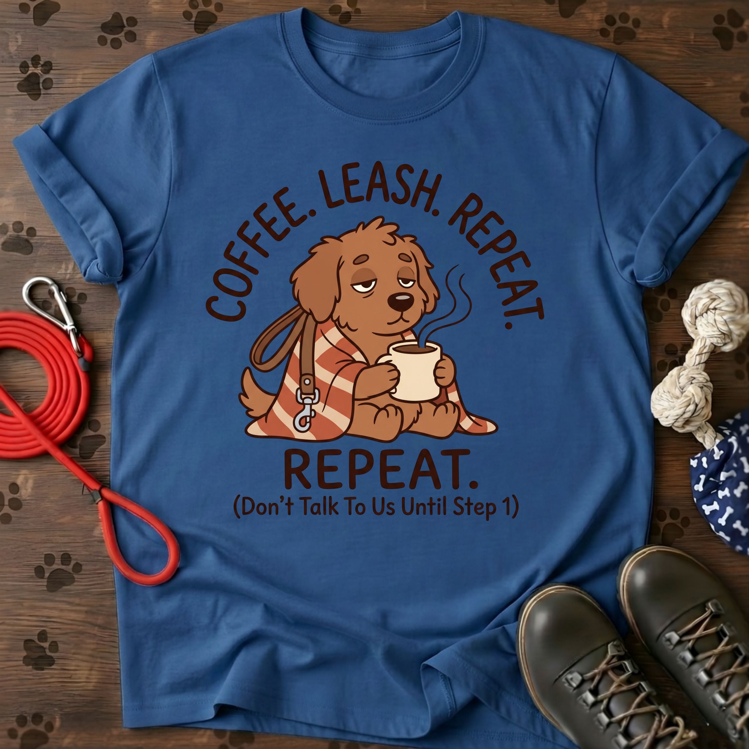 Coffee Leash Repeat Tee