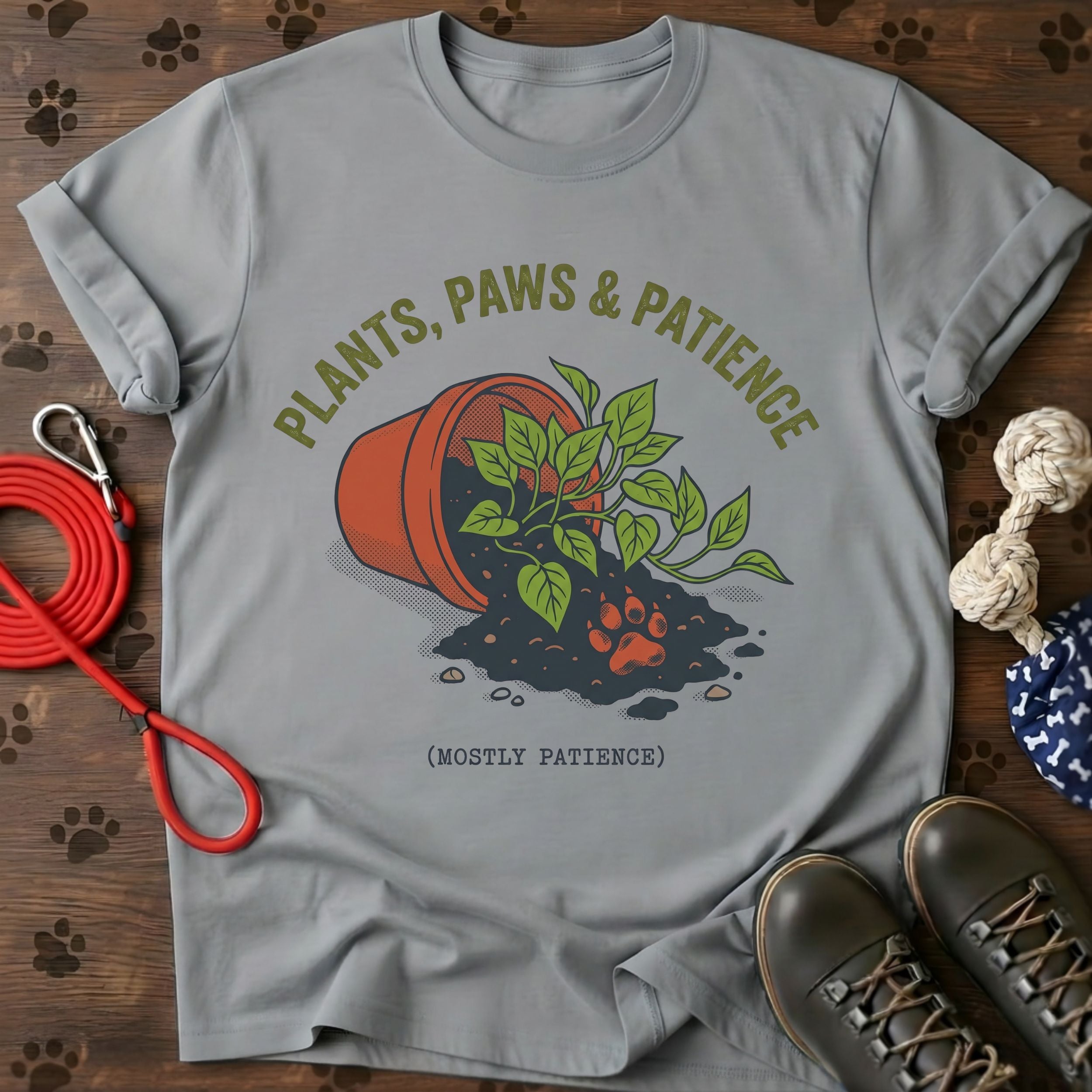 Plants, Paws & Patience Tee