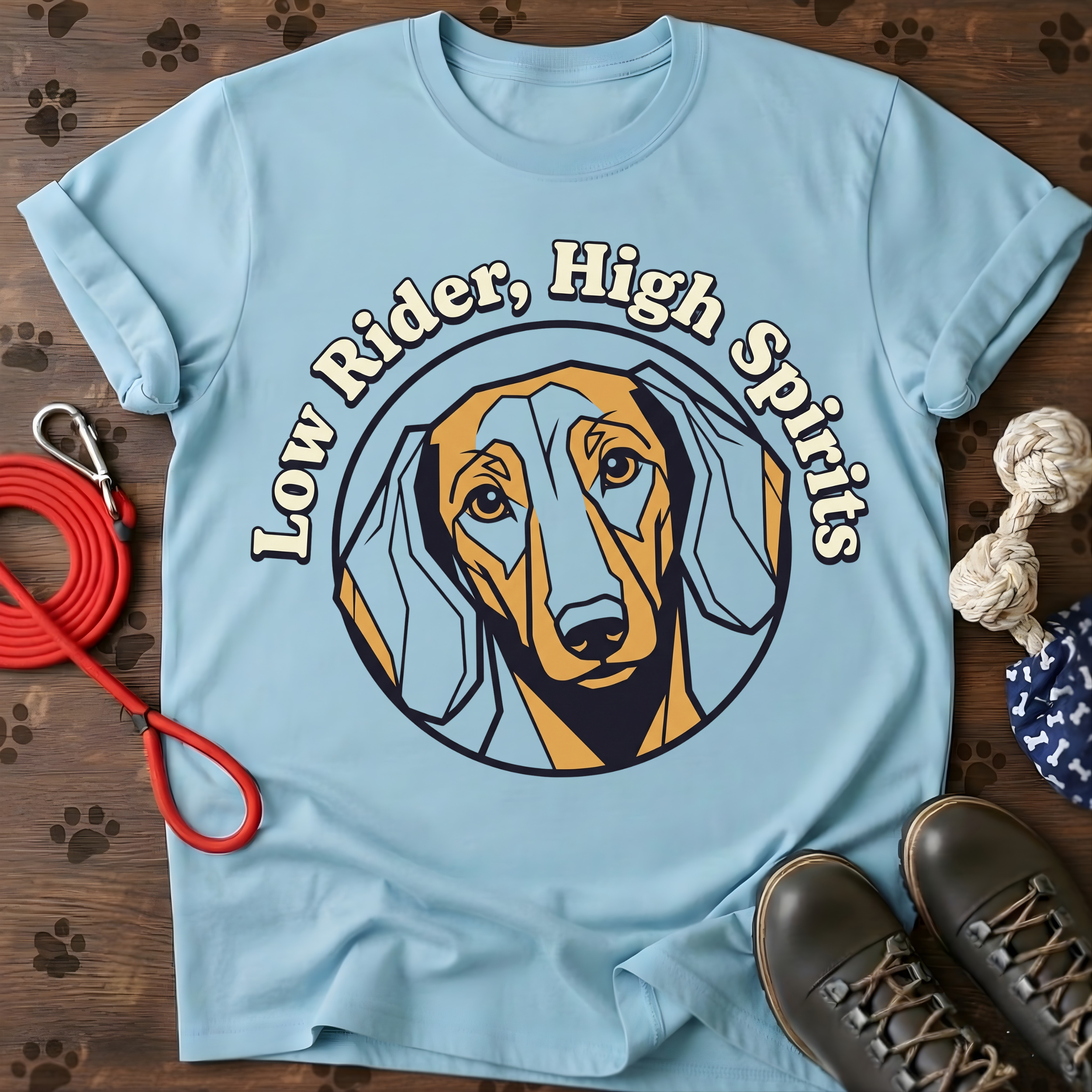 Low Rider, High Spirits Dachshund Tee