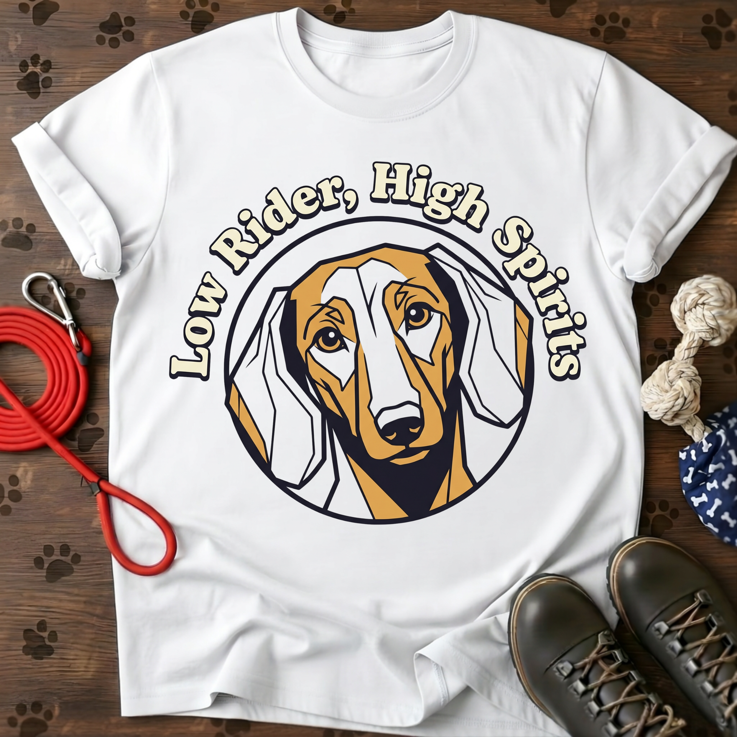 Low Rider, High Spirits Dachshund Tee