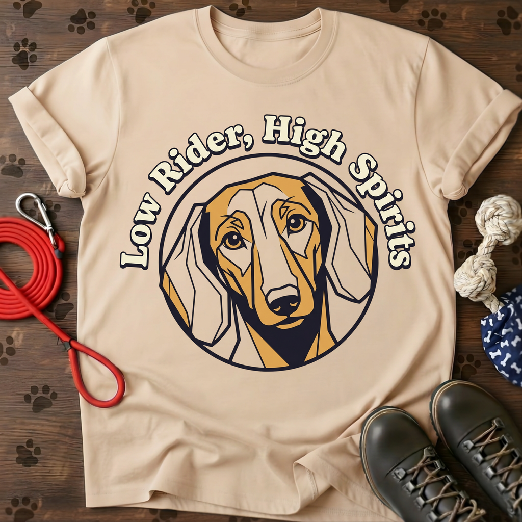 Low Rider, High Spirits Dachshund Tee
