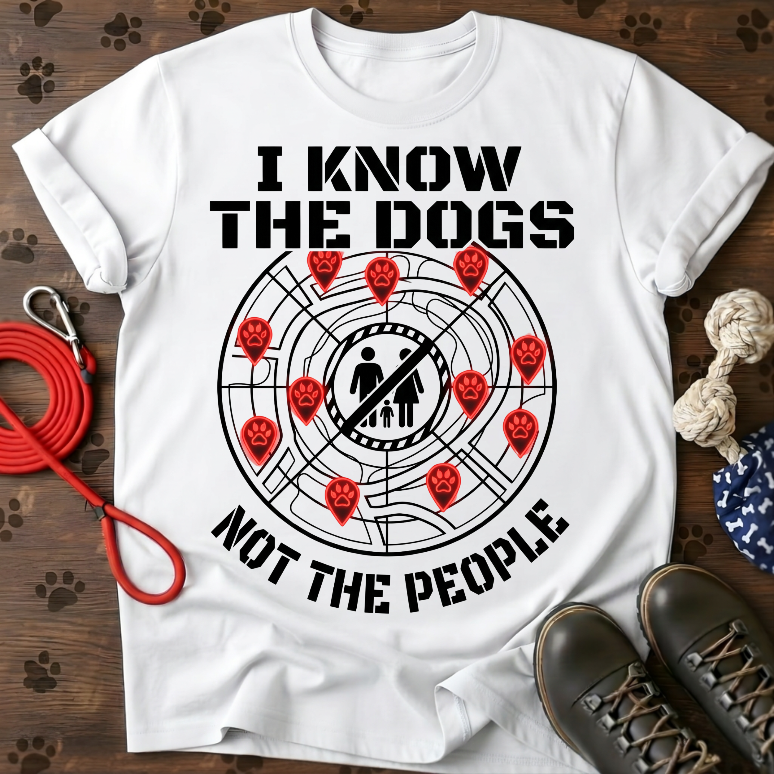 I KNOW THE DOGS, NOT THE PEOPLE. Tee