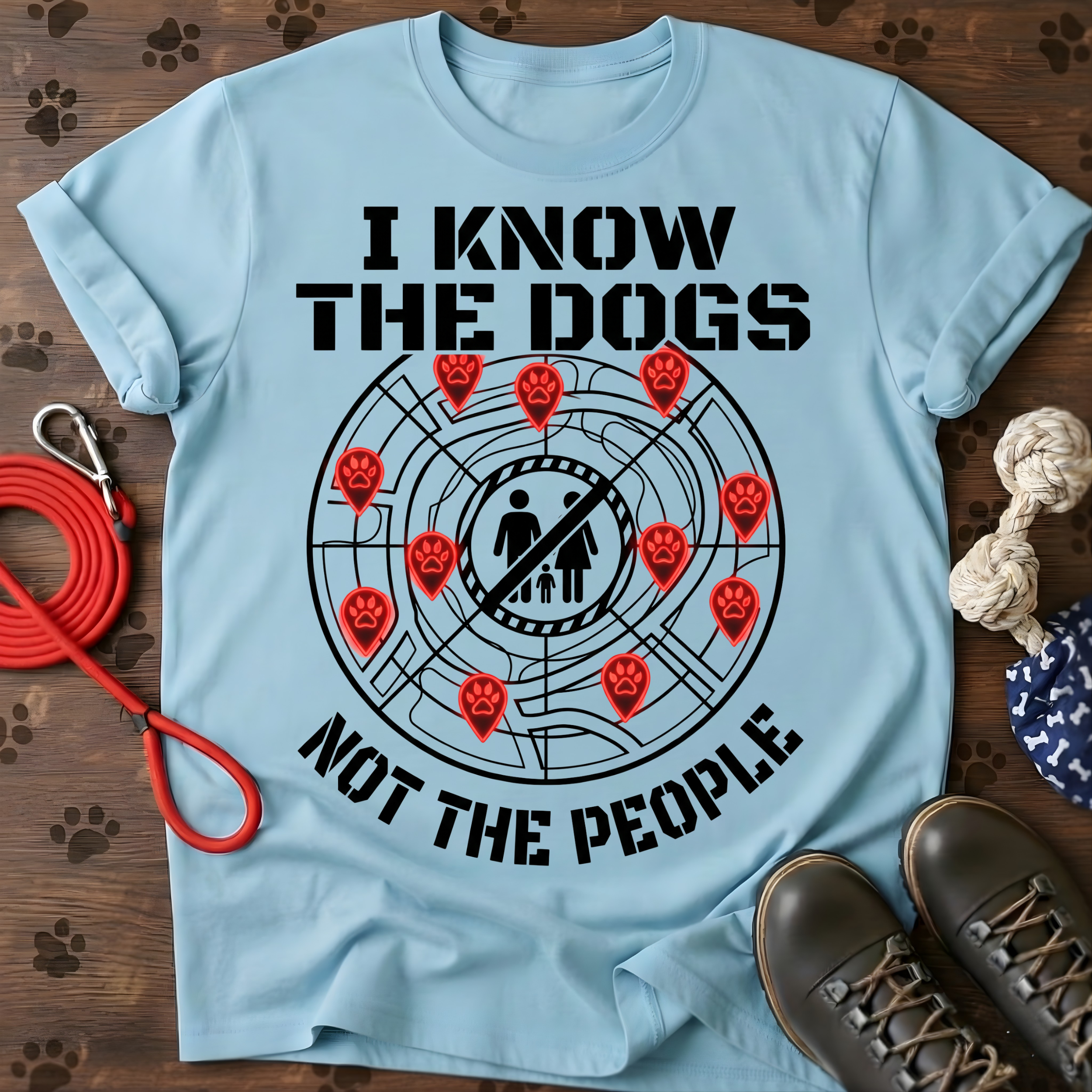 I KNOW THE DOGS, NOT THE PEOPLE. Tee