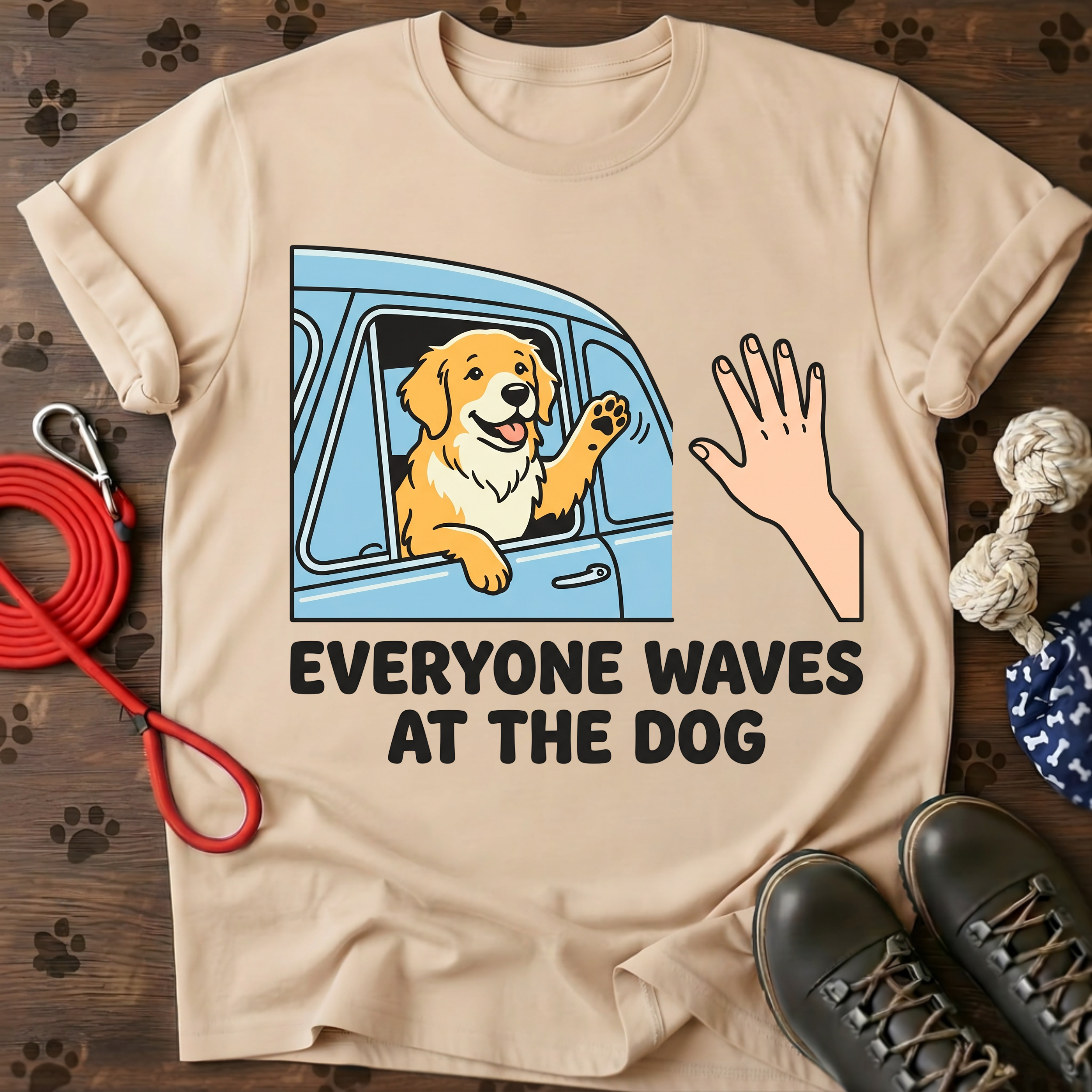 EVERYONE WAVES AT THE DOG Tee
