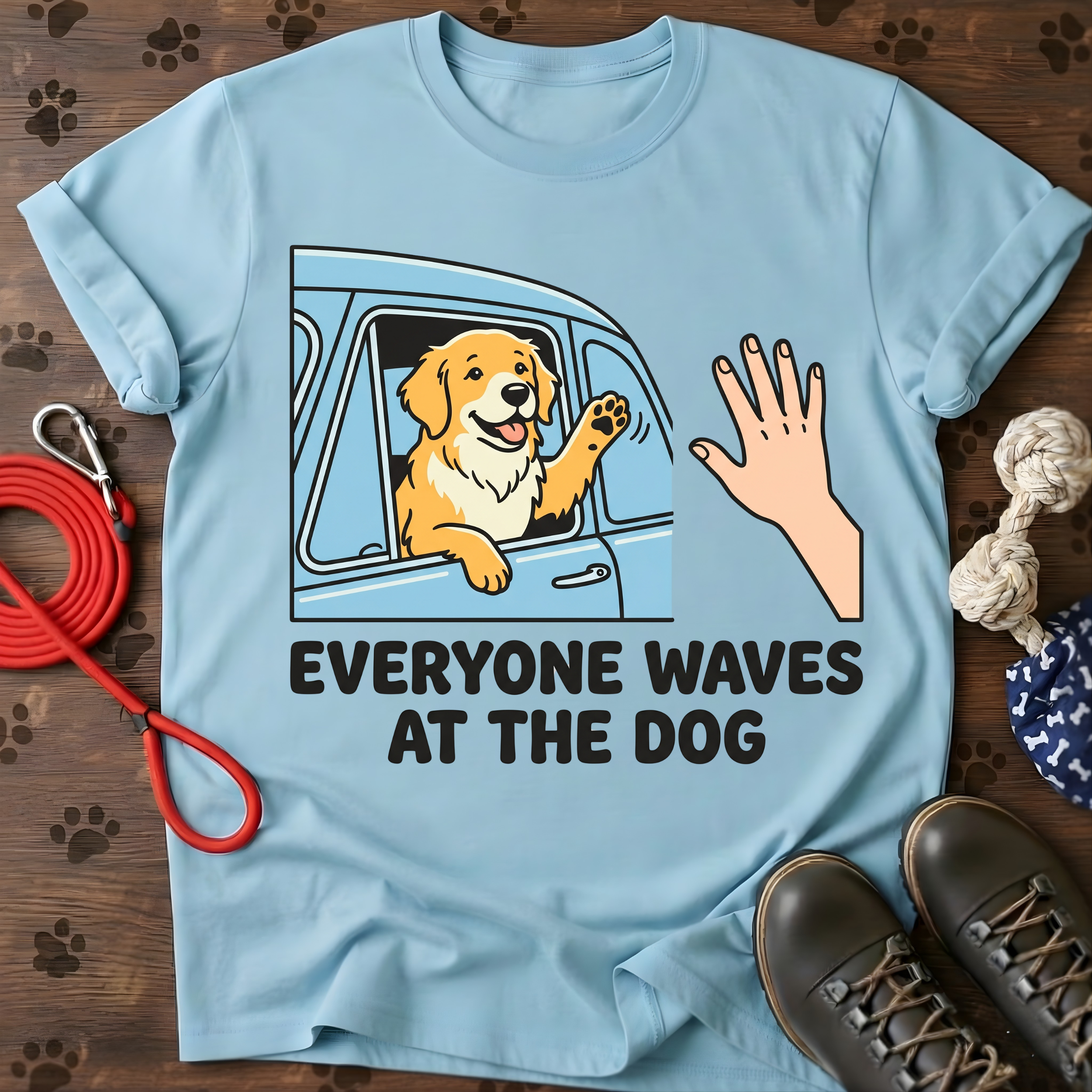 EVERYONE WAVES AT THE DOG Tee