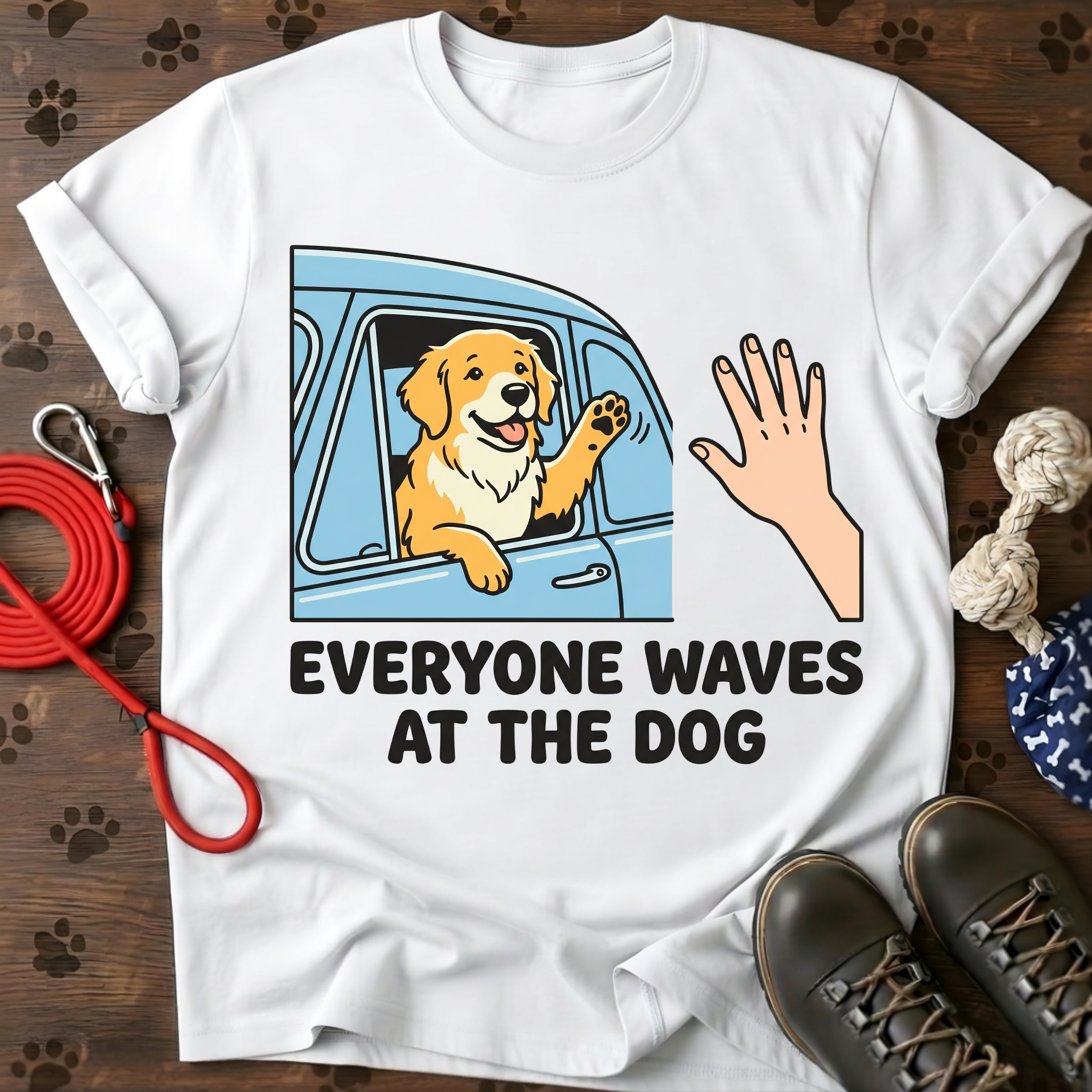 EVERYONE WAVES AT THE DOG Tee