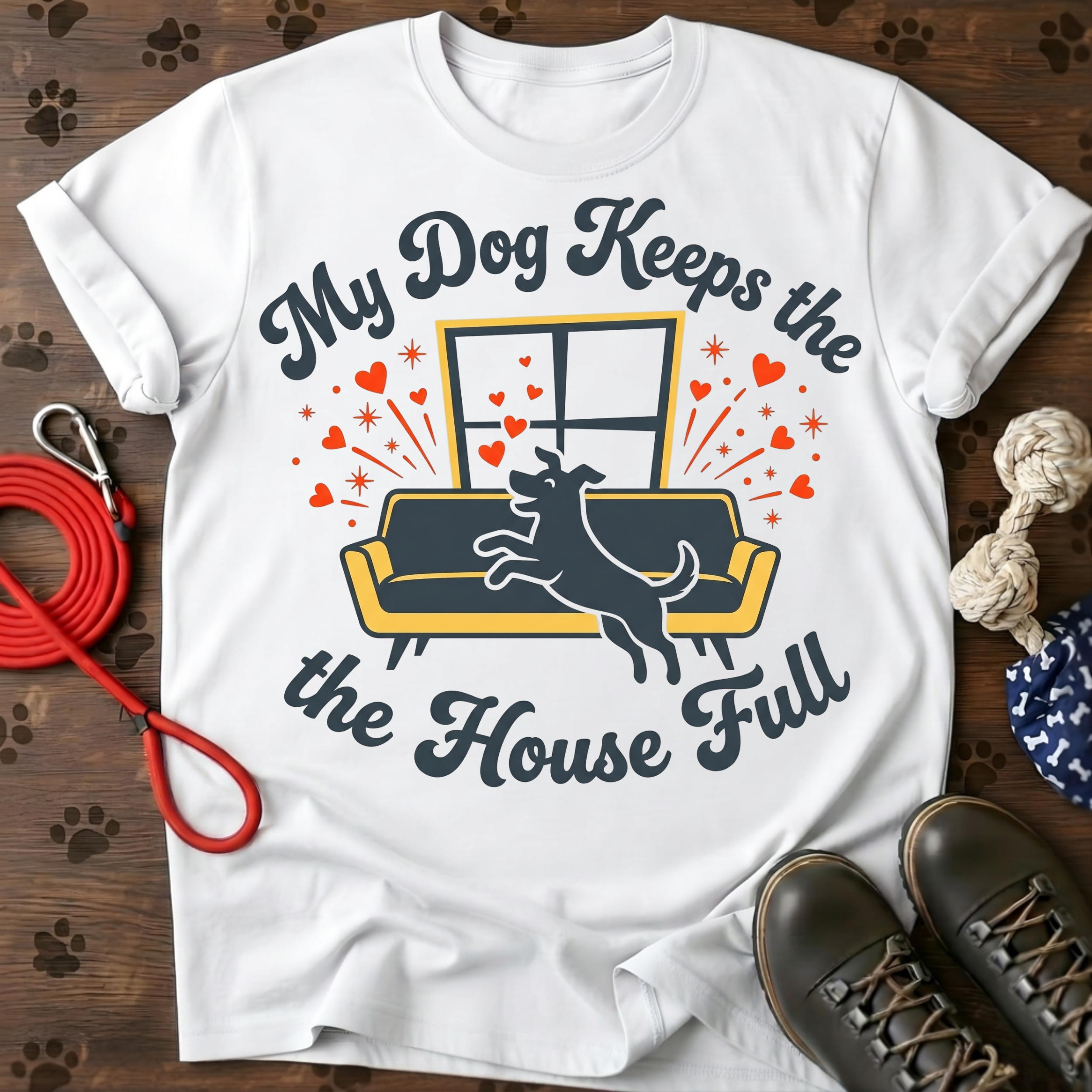 MY DOG KEEPS THE HOUSE FULL Tee