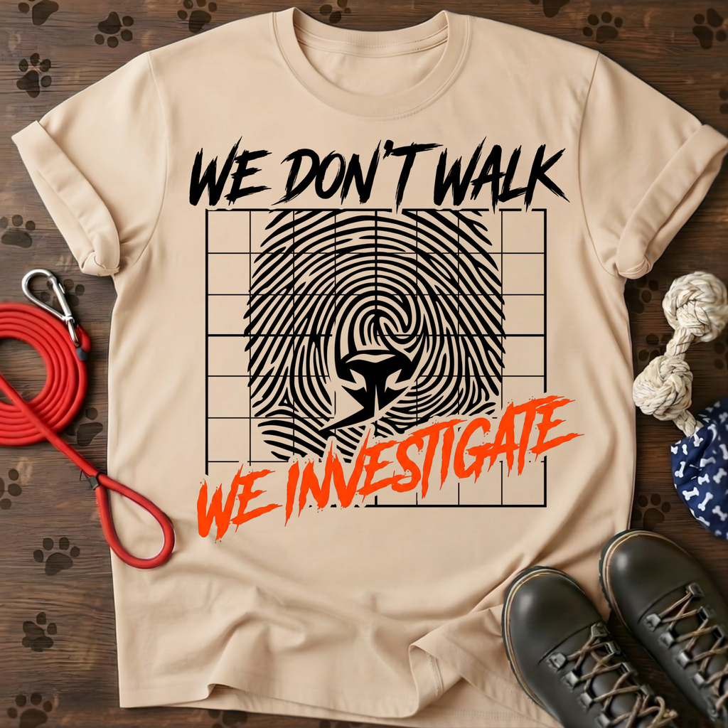 WE DON’T WALK. WE INVESTIGATE. Tee