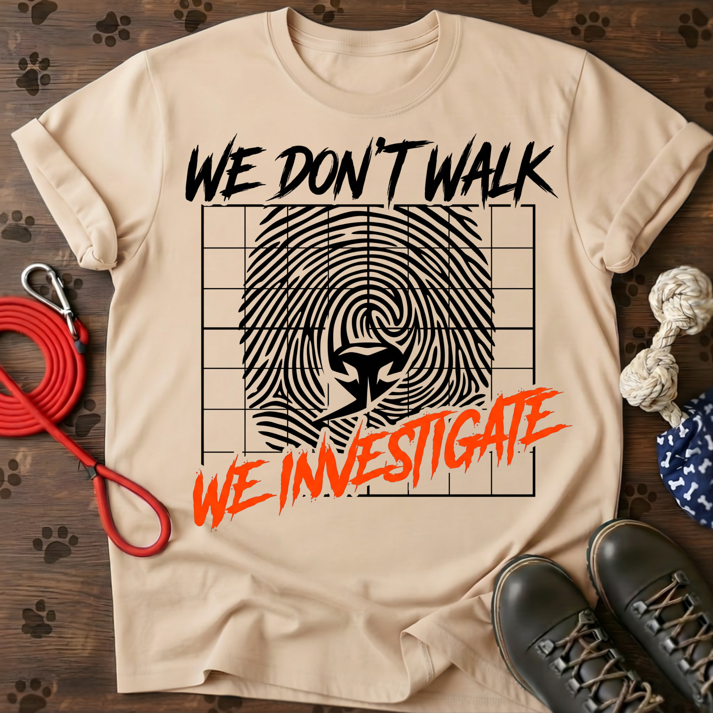 WE DON’T WALK. WE INVESTIGATE. Tee