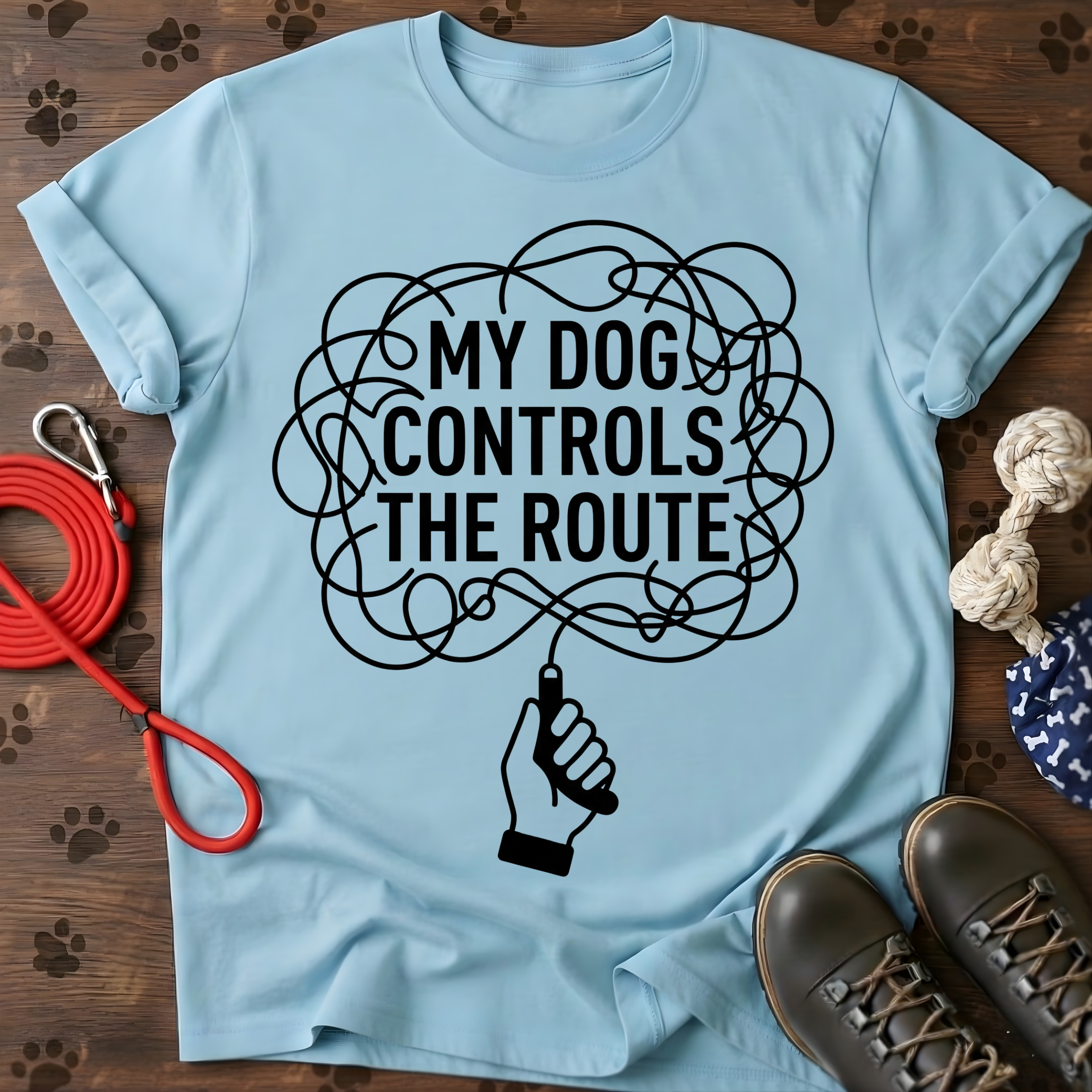 MY DOG CONTROLS THE ROUTE Tee