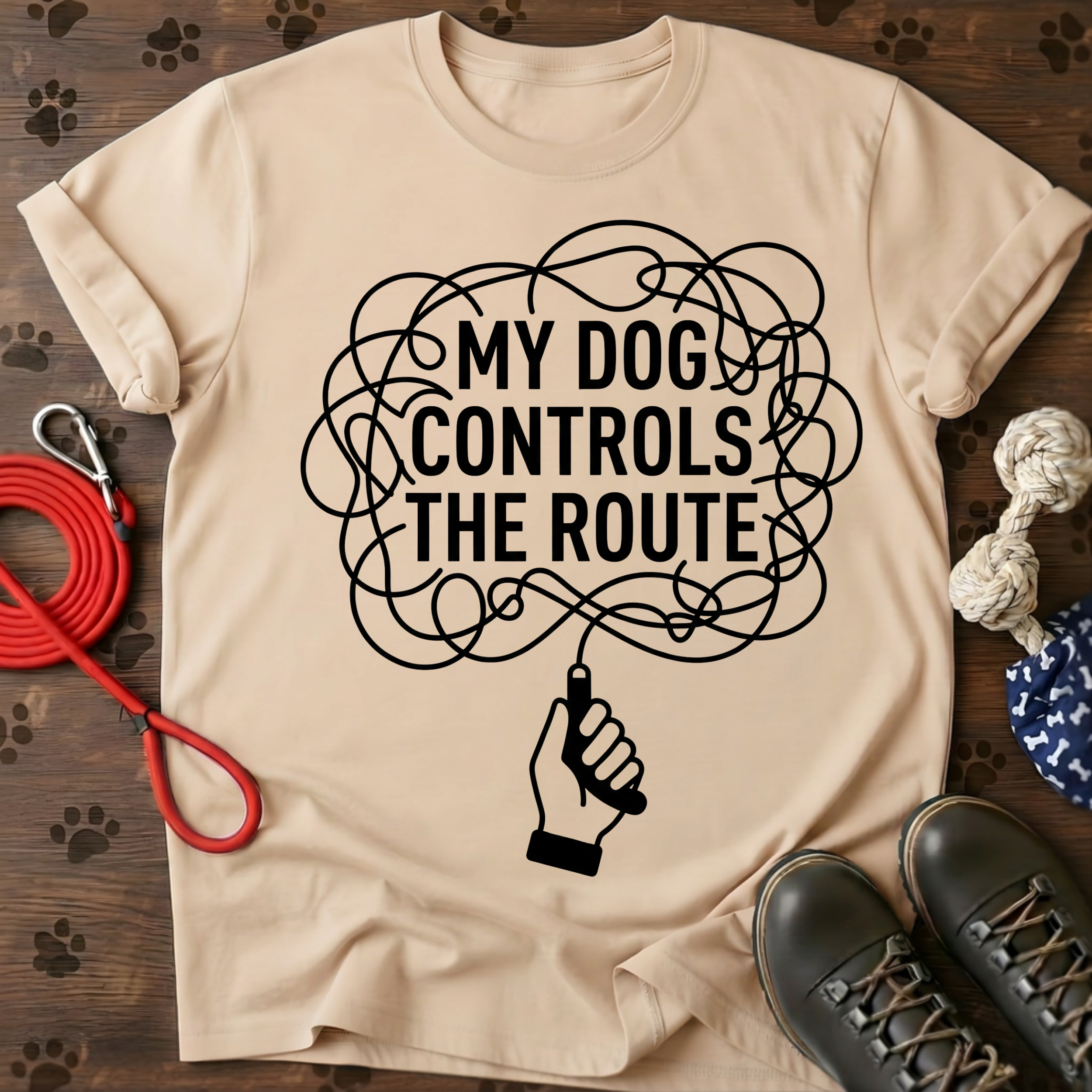MY DOG CONTROLS THE ROUTE Tee