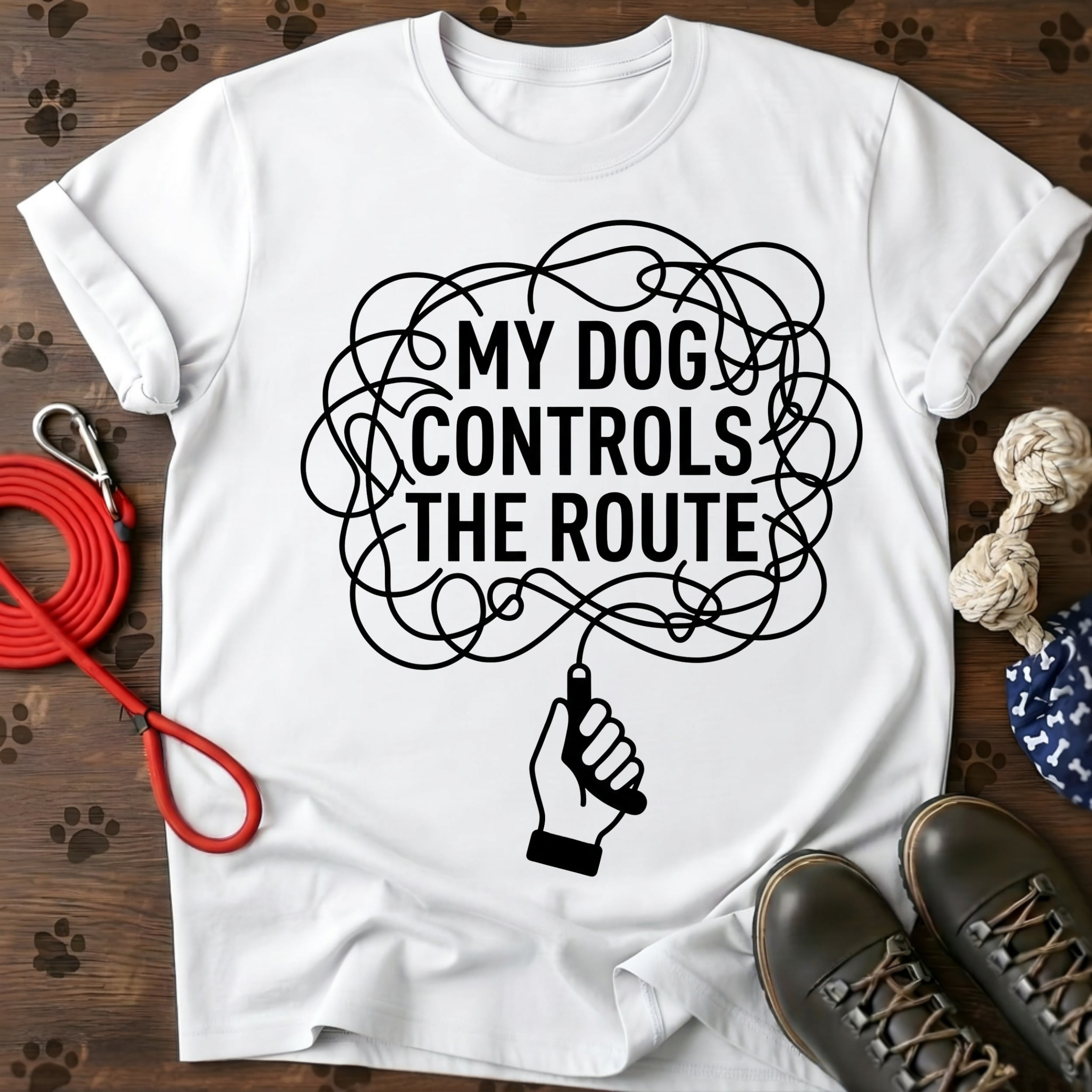MY DOG CONTROLS THE ROUTE Tee