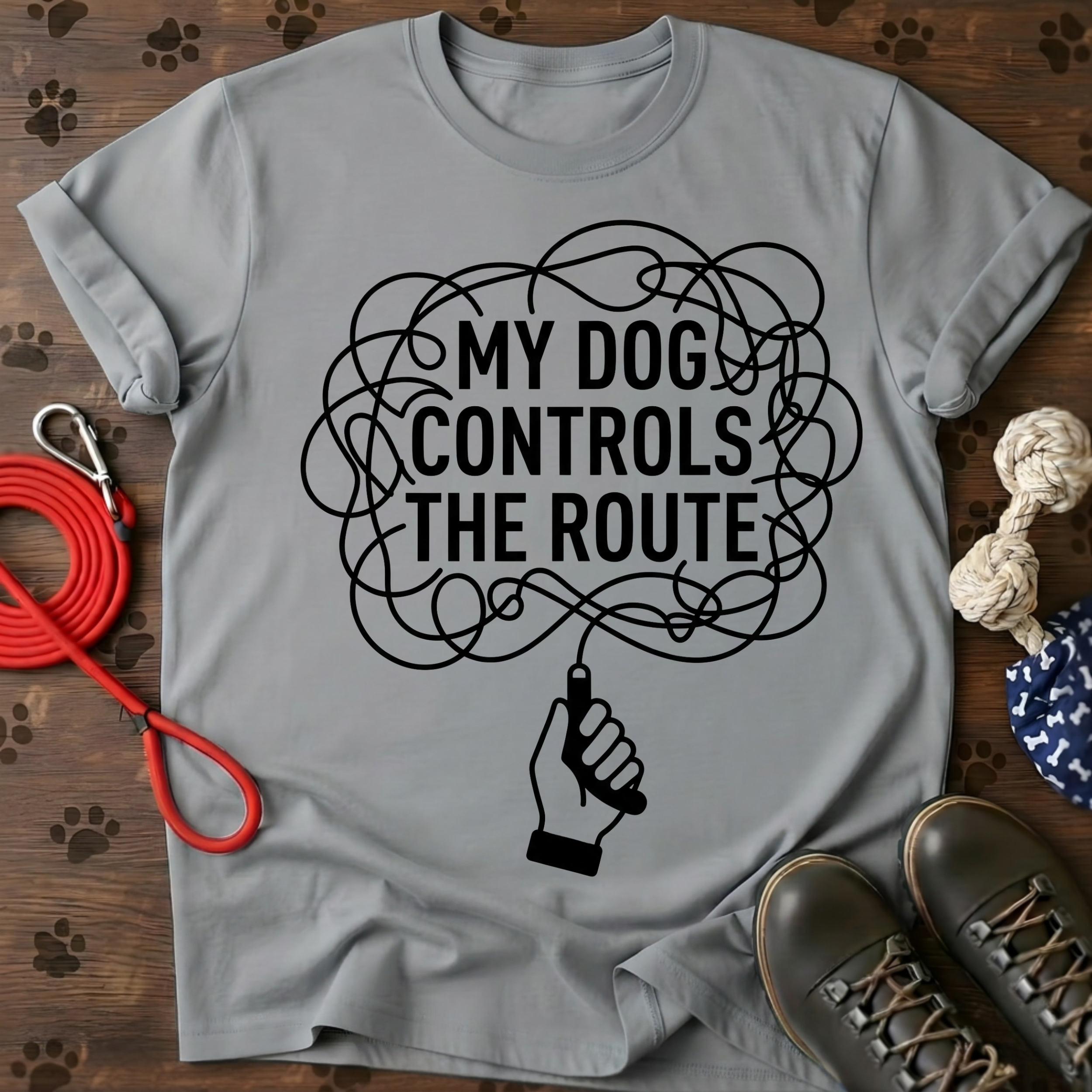 MY DOG CONTROLS THE ROUTE Tee