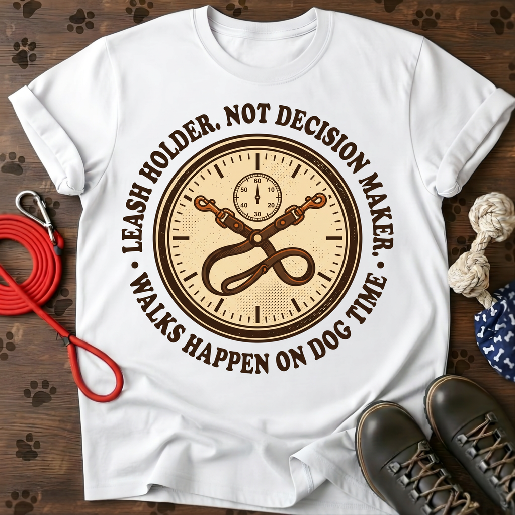 LEASH HOLDER. NOT DECISION MAKER. Tee
