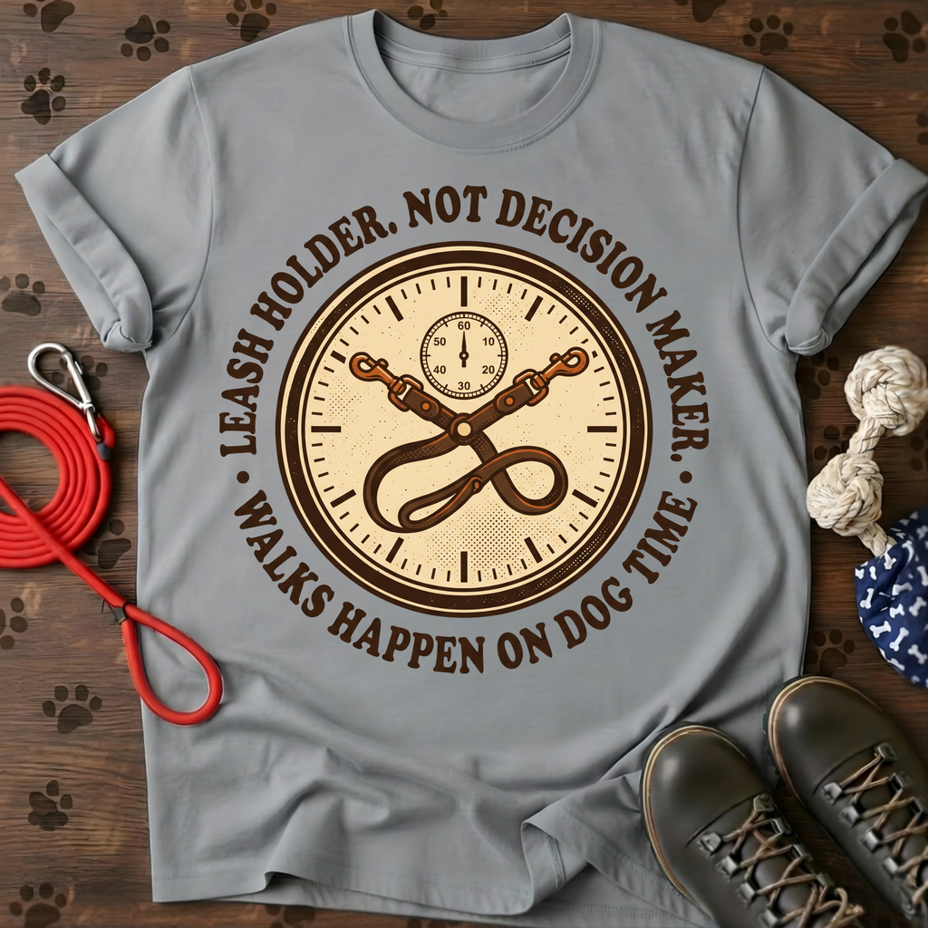 LEASH HOLDER. NOT DECISION MAKER. Tee