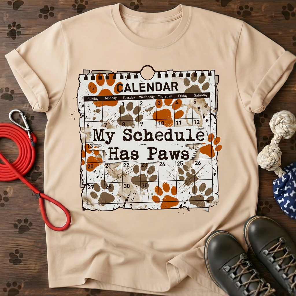 MY SCHEDULE HAS PAWS Tee