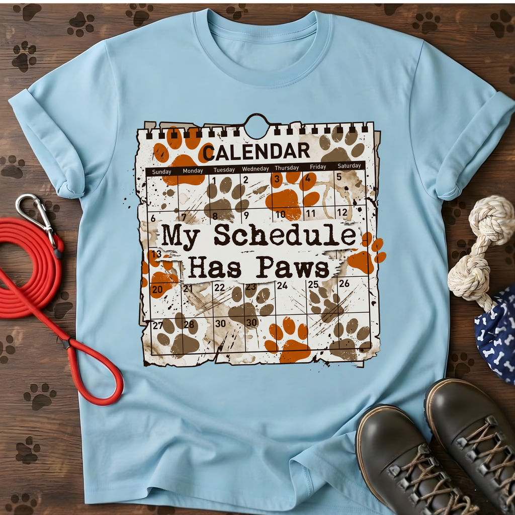 MY SCHEDULE HAS PAWS Tee