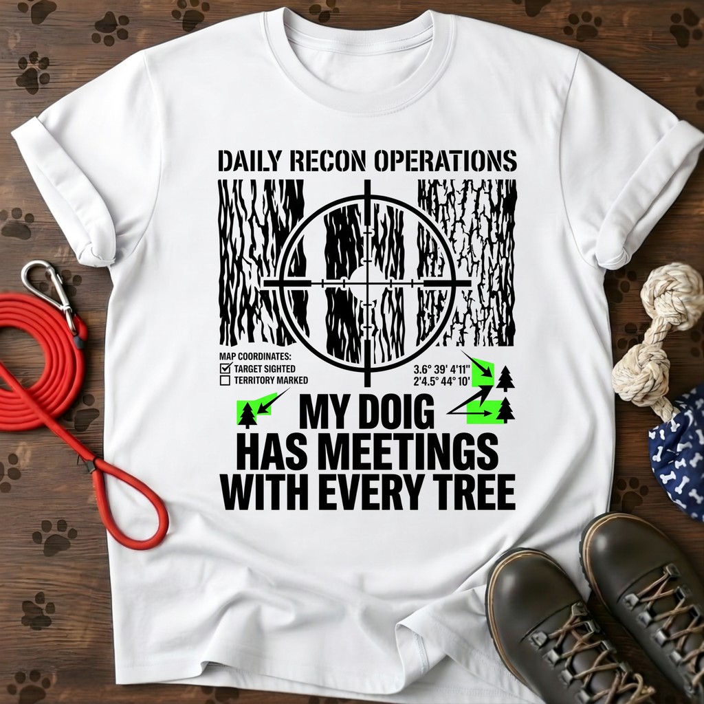 MY DOG HAS MEETINGS WITH EVERY TREE Tee