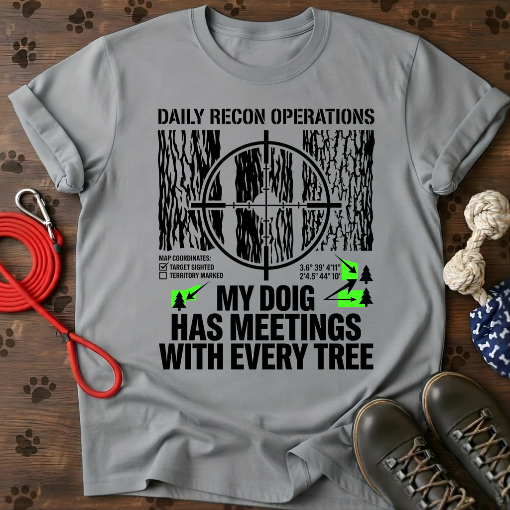 MY DOG HAS MEETINGS WITH EVERY TREE Tee