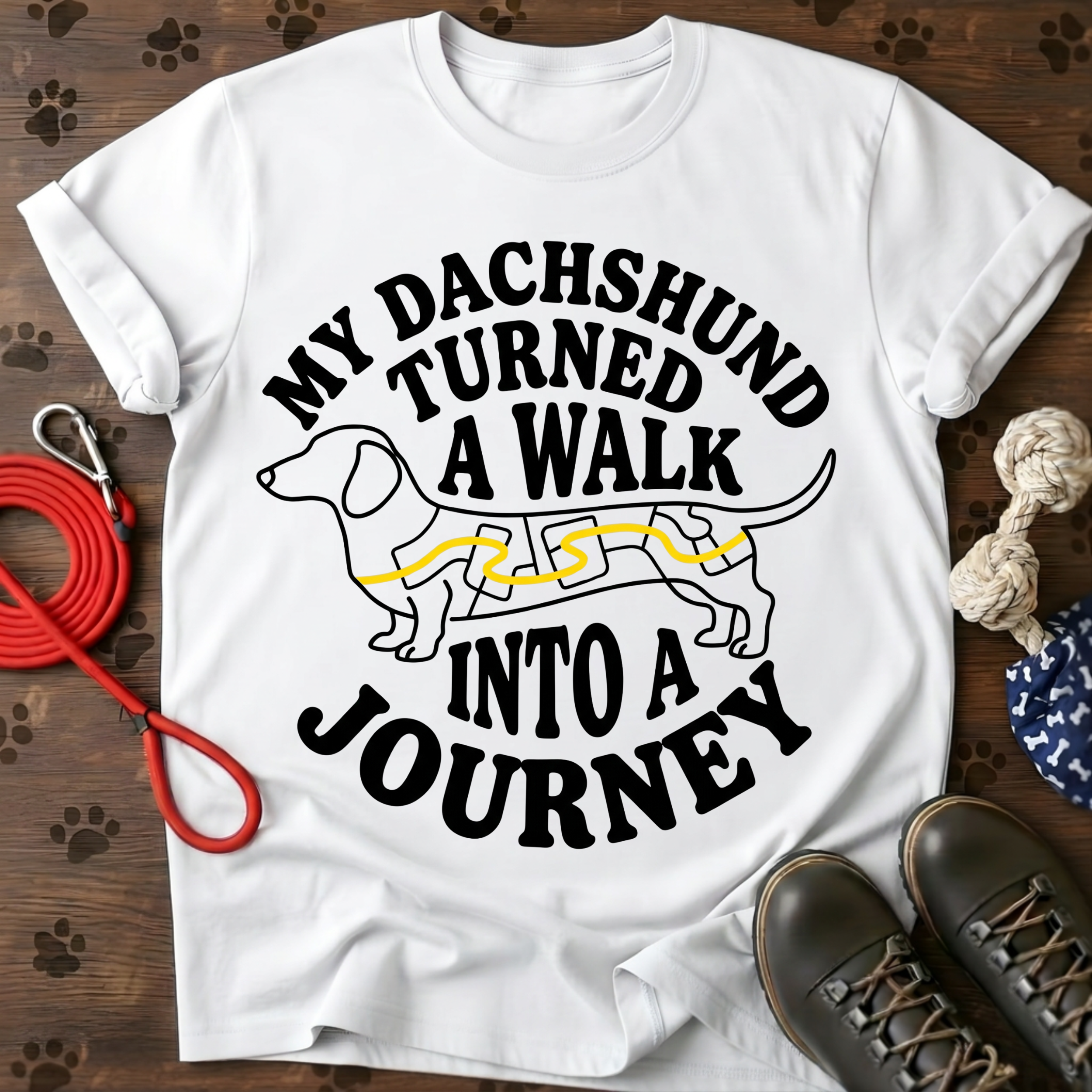 MY DACHSHUND TURNED A WALK INTO A JOURNEY Tee