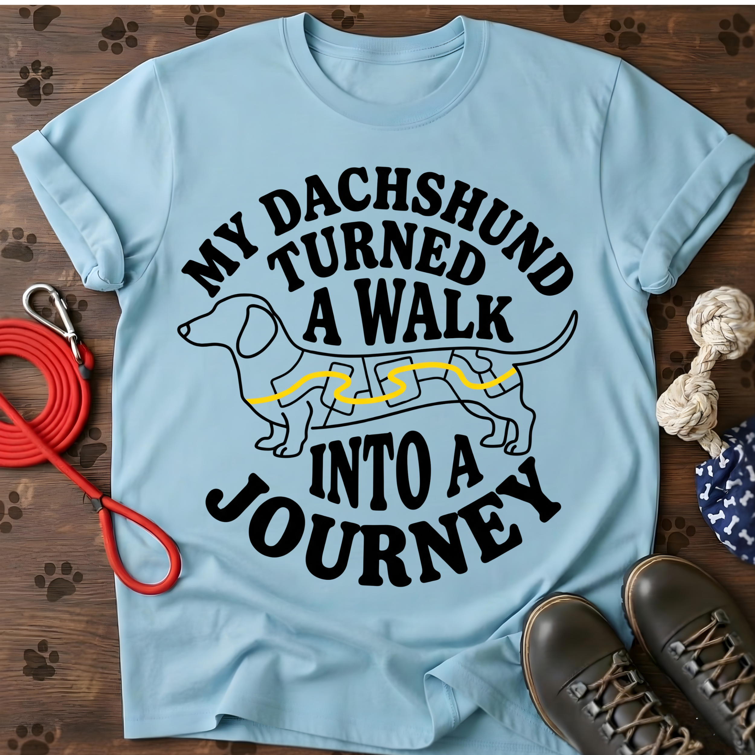 MY DACHSHUND TURNED A WALK INTO A JOURNEY Tee