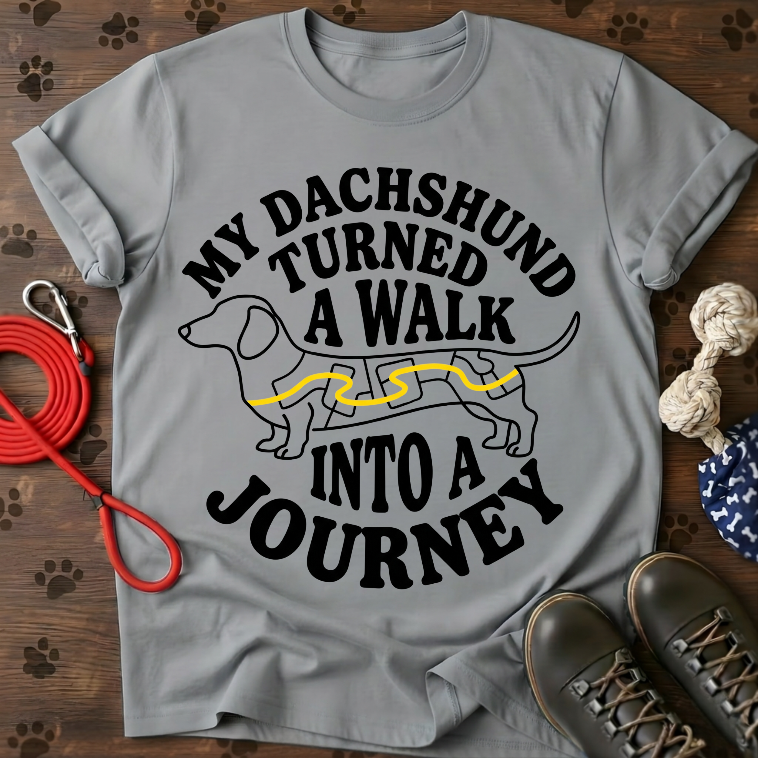 MY DACHSHUND TURNED A WALK INTO A JOURNEY Tee