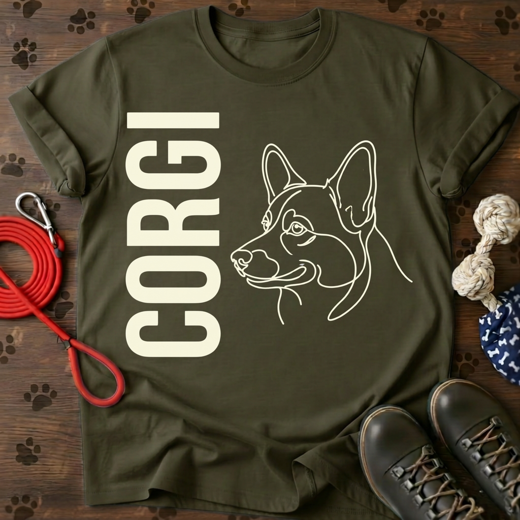 Corgi Vertical Portrait Tee
