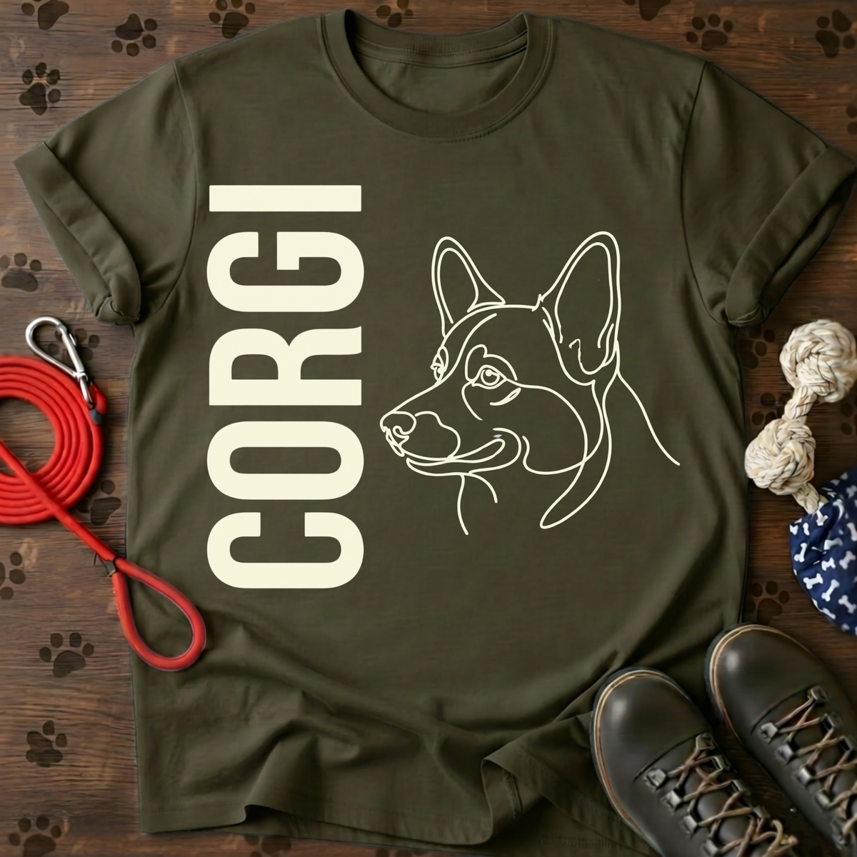 Corgi Vertical Portrait Tee