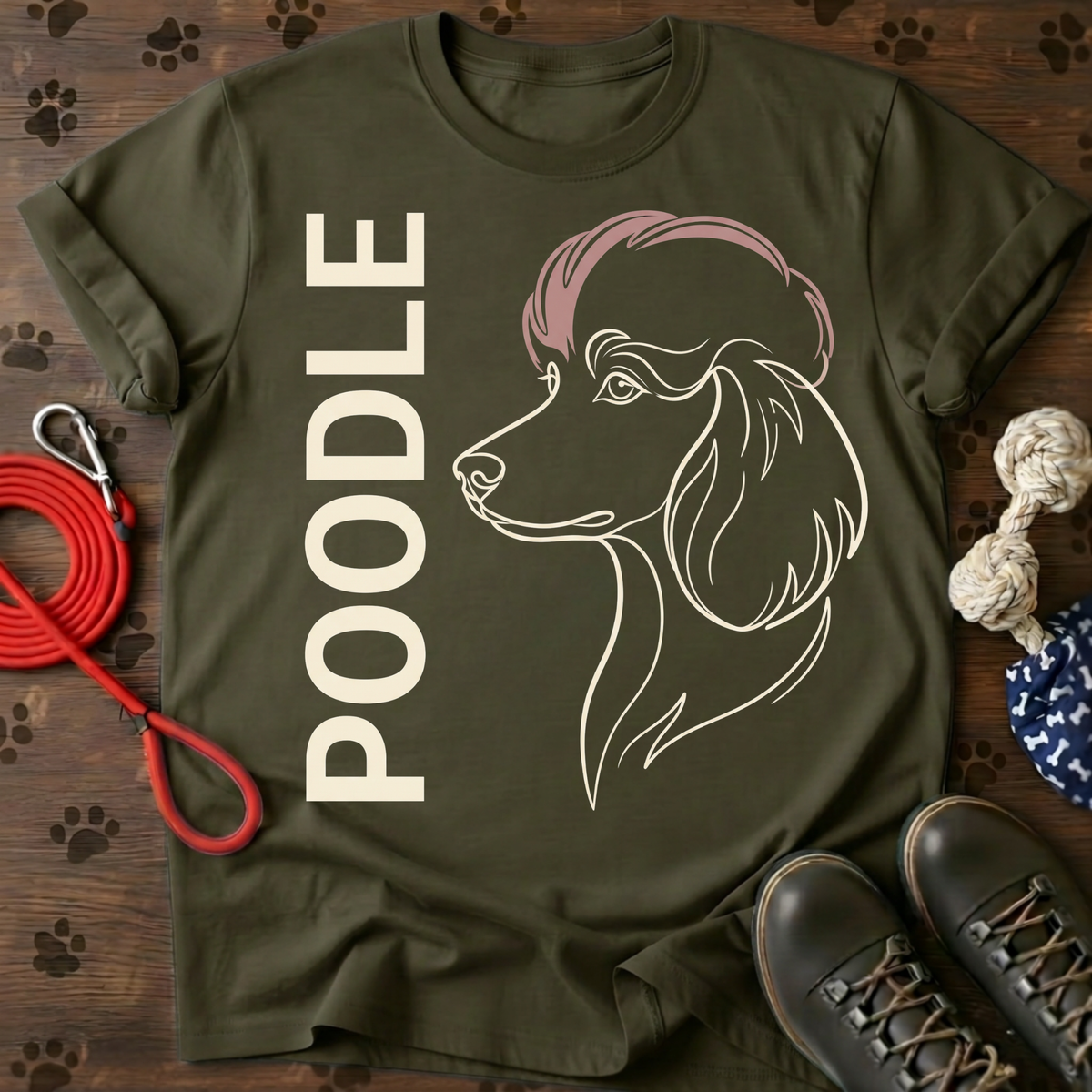 Poodle Vertical Portrait Portrait Tee