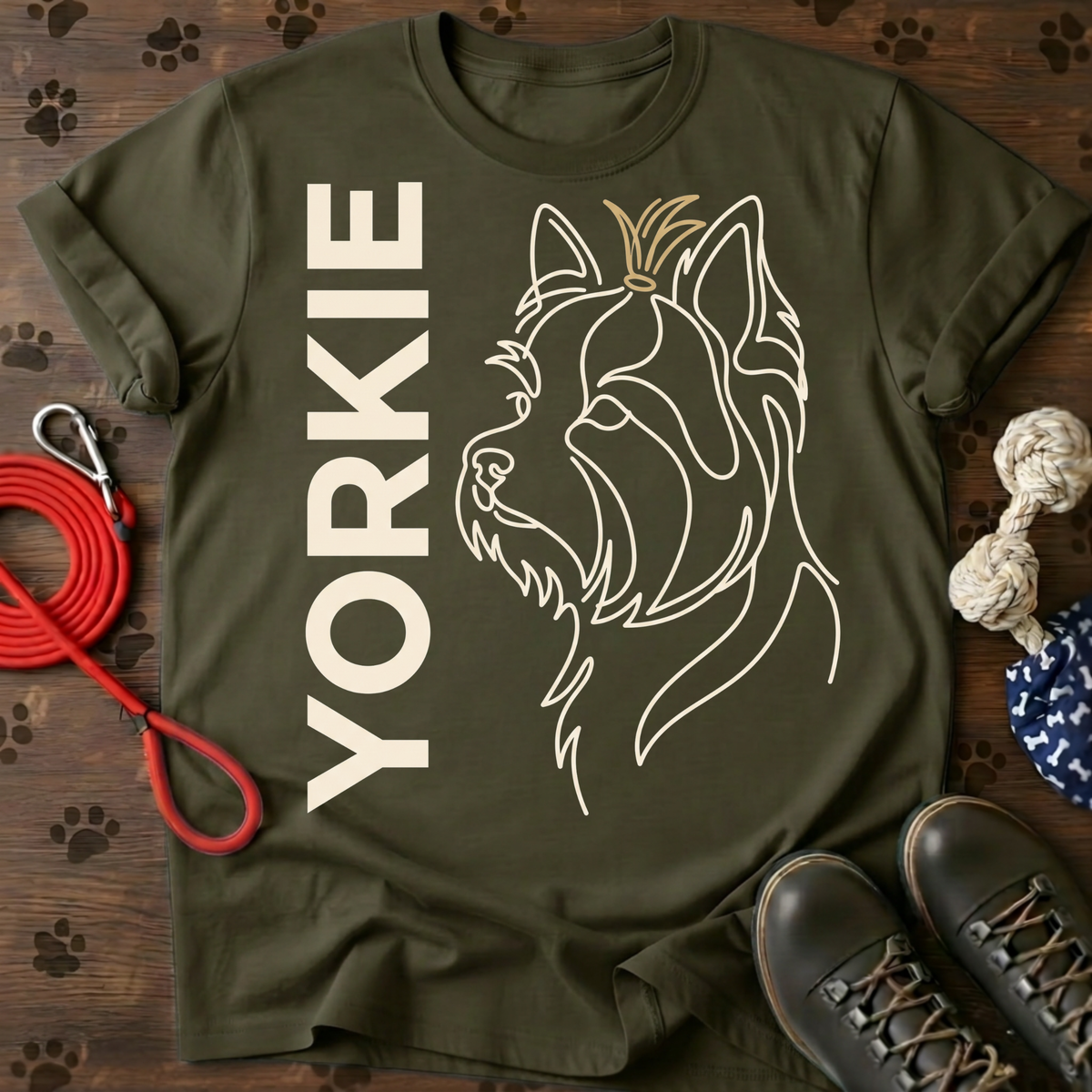 Yorkie Vertical Portrait Tee