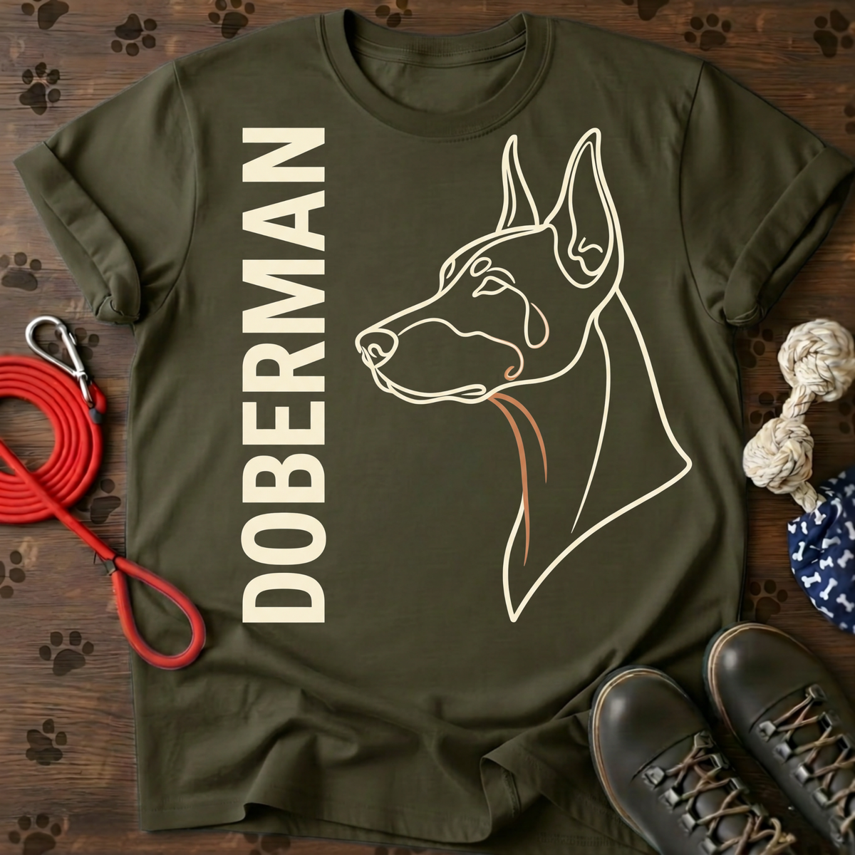 Doberman Vertical Portrait Tee