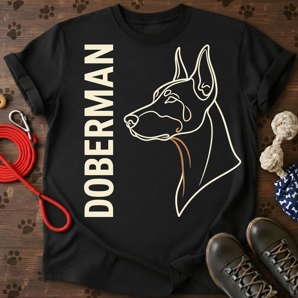 Doberman Vertical Portrait Tee