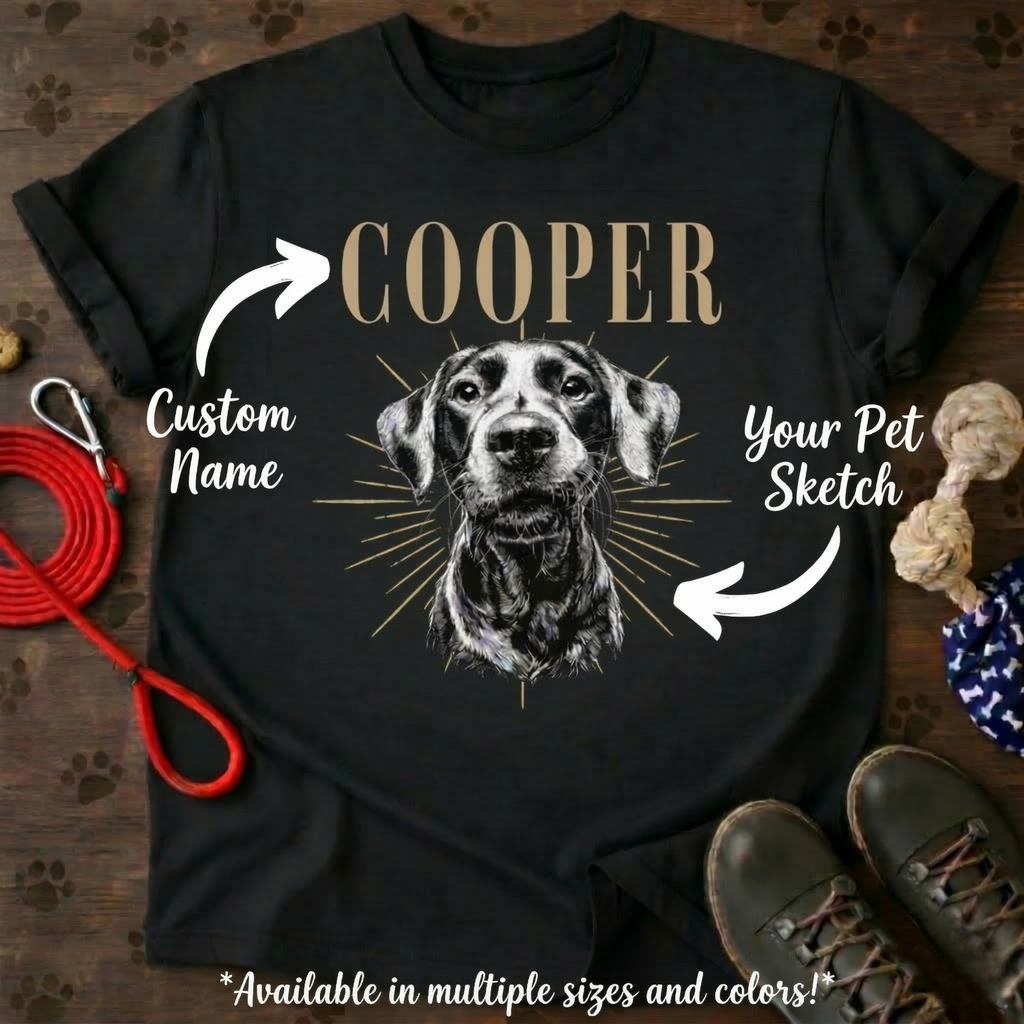 Custom Dog Photo And Name Shirt