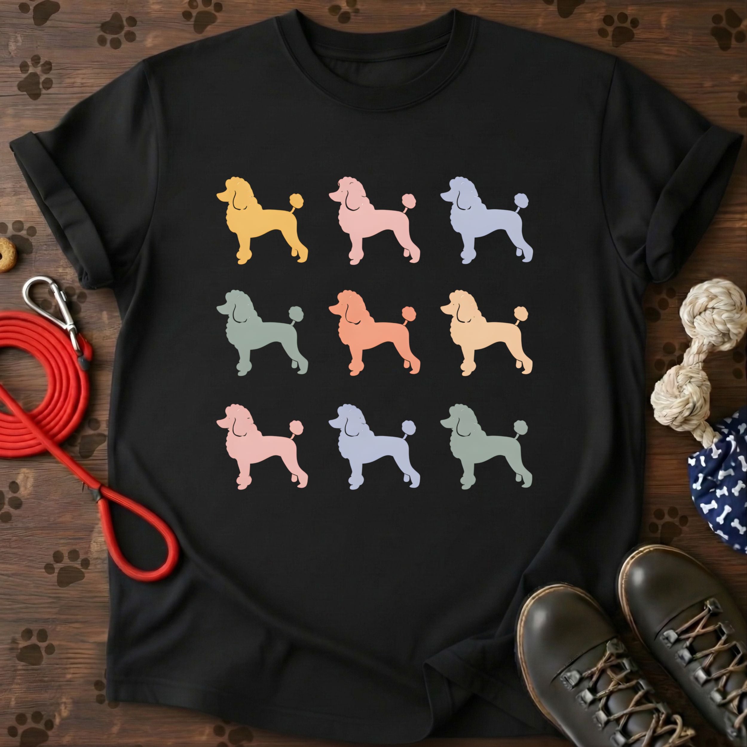 Poodle Pattern T-Shirt
