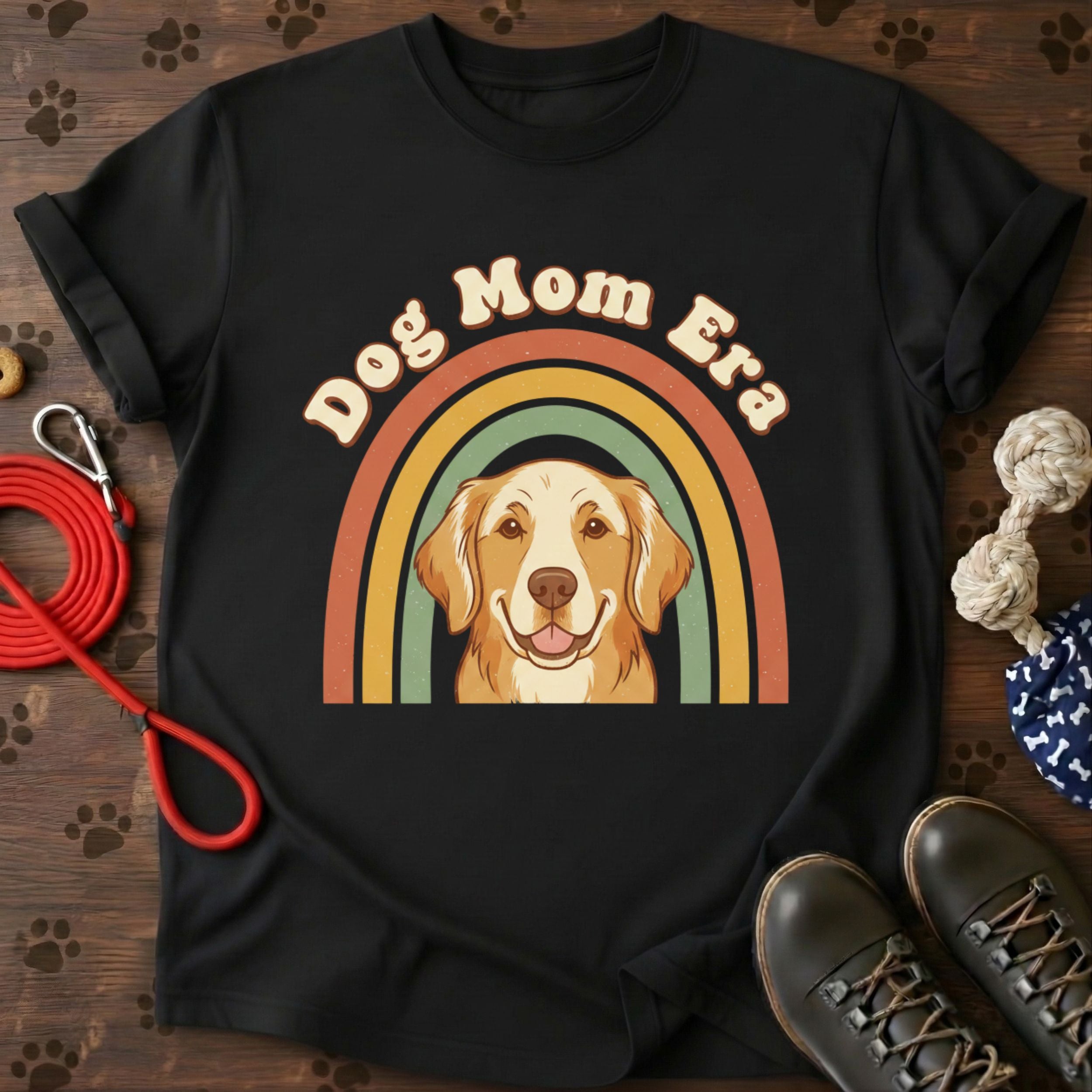 Retro Rainbow Labrador Graphic Tee