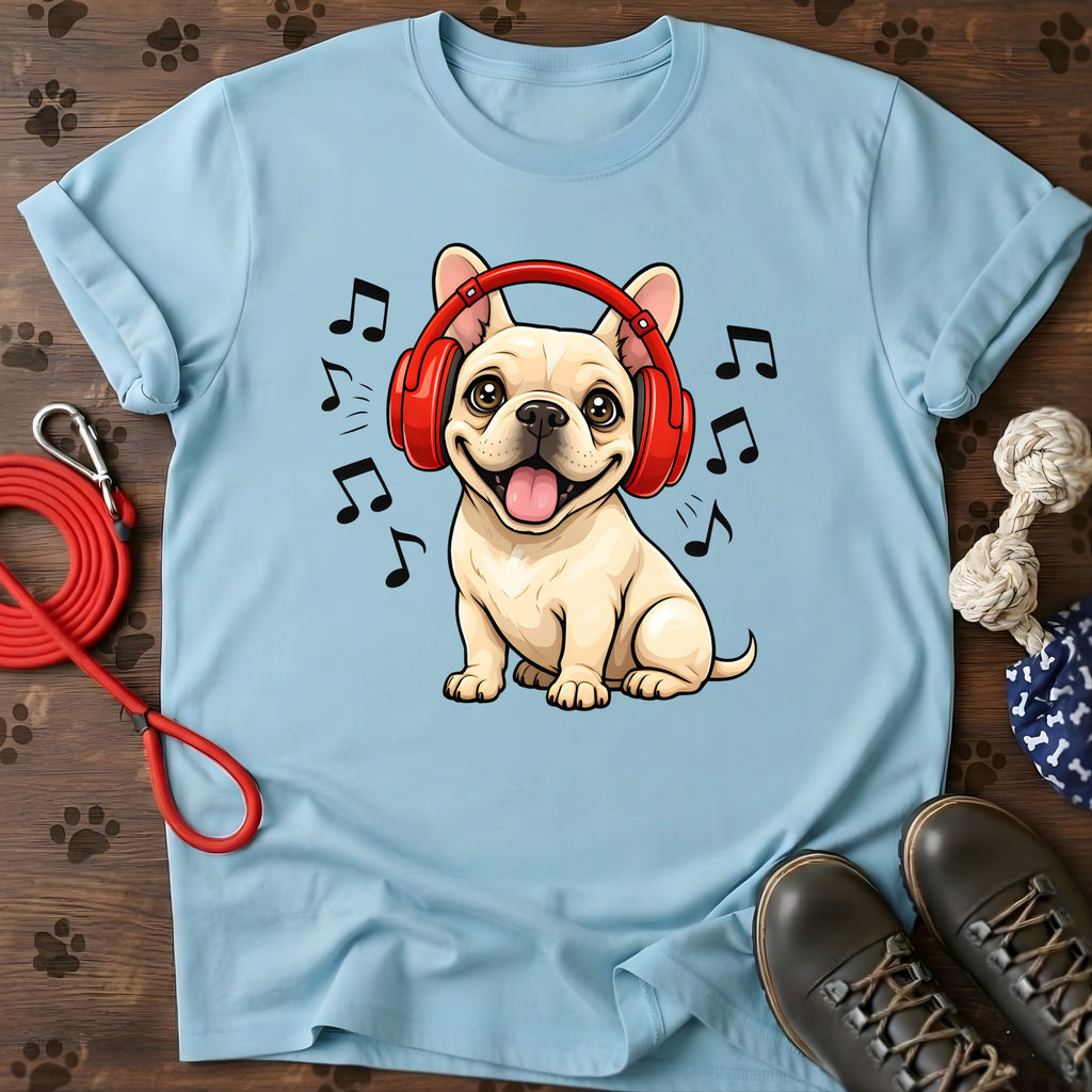 Cute Music Puppy Graphic Tee