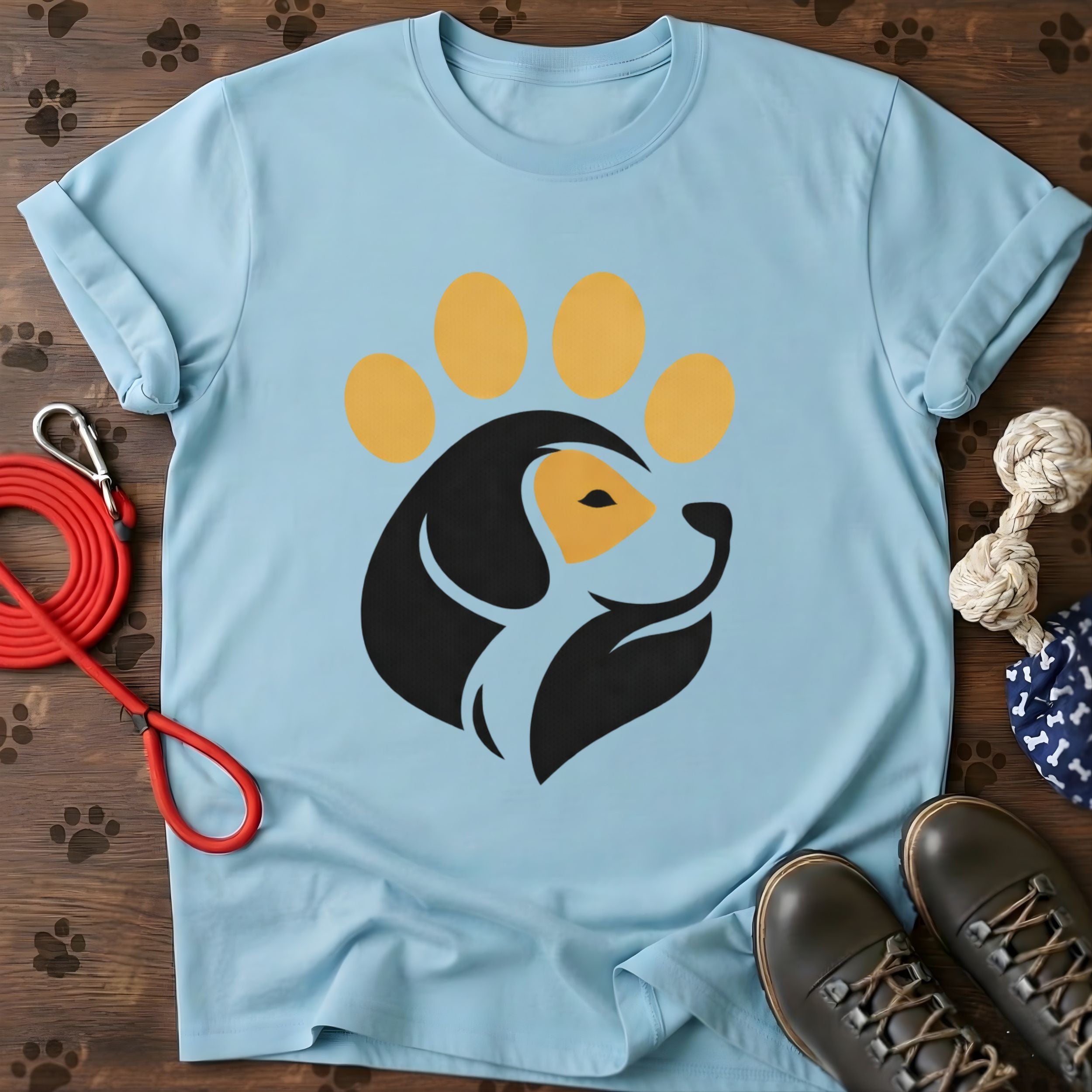 Cute Tricolor Canine Paw Tee