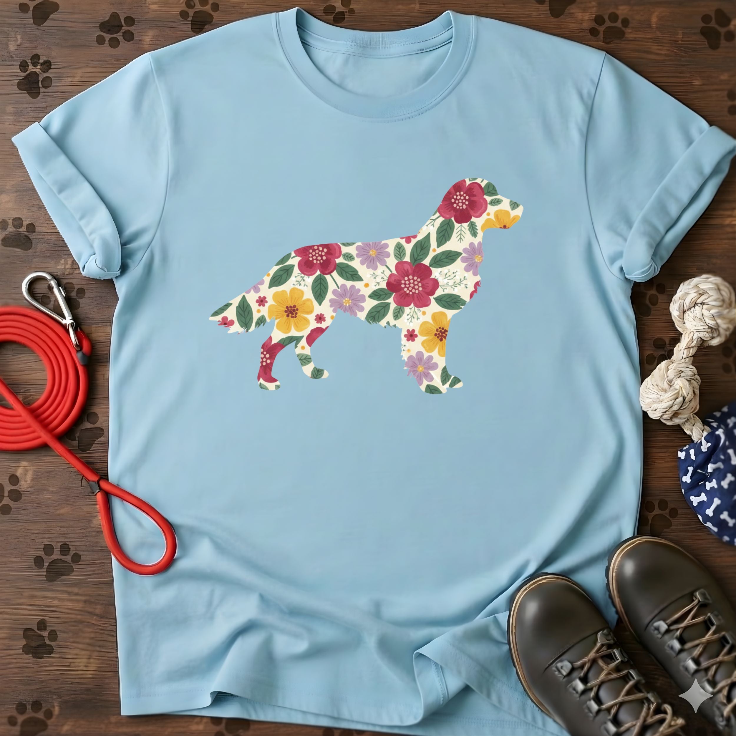Floral Retriever T-Shirt