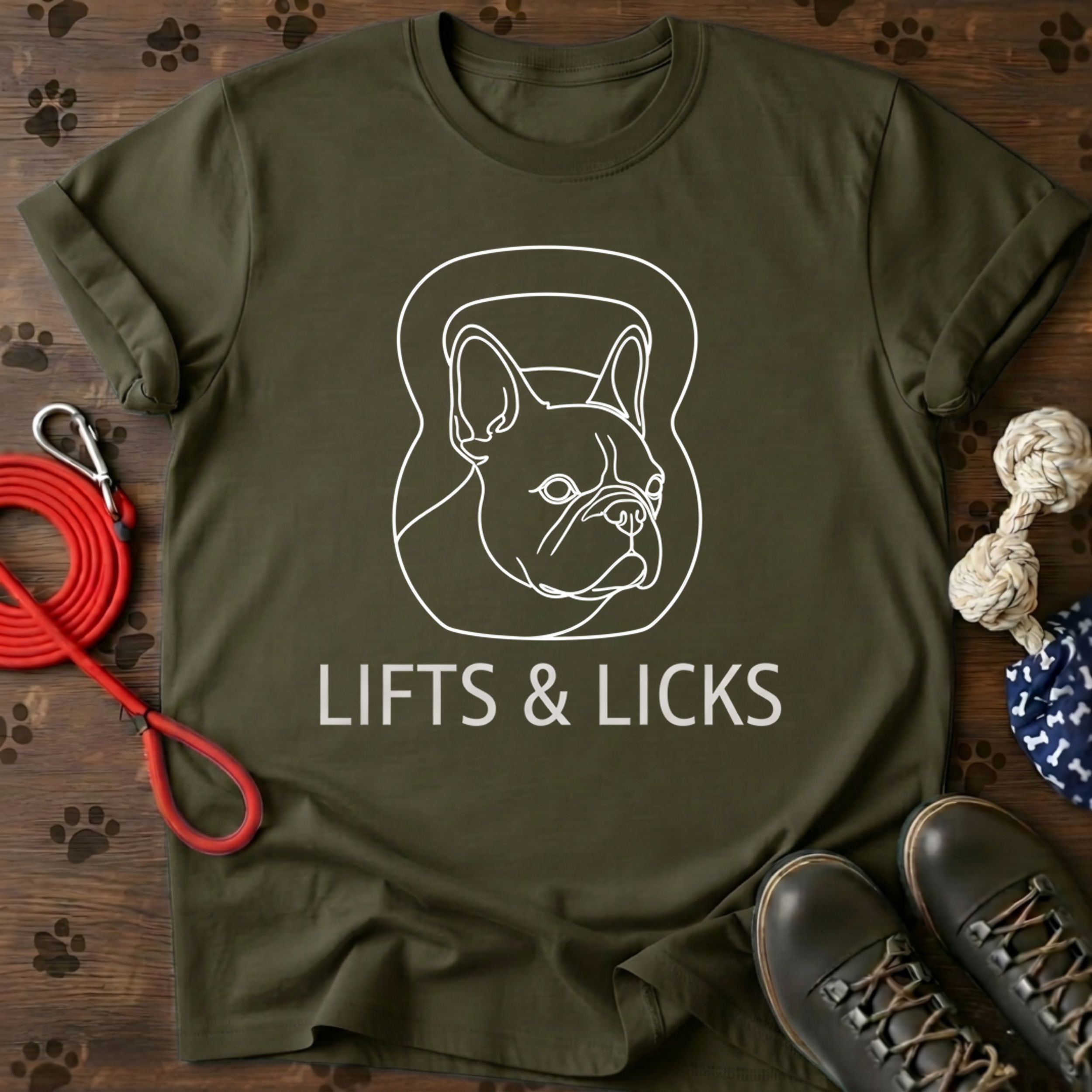 Lifts & Licks Kettlebell Dog T-Shirt