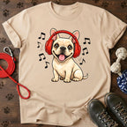 Cute Music Puppy Graphic Tee