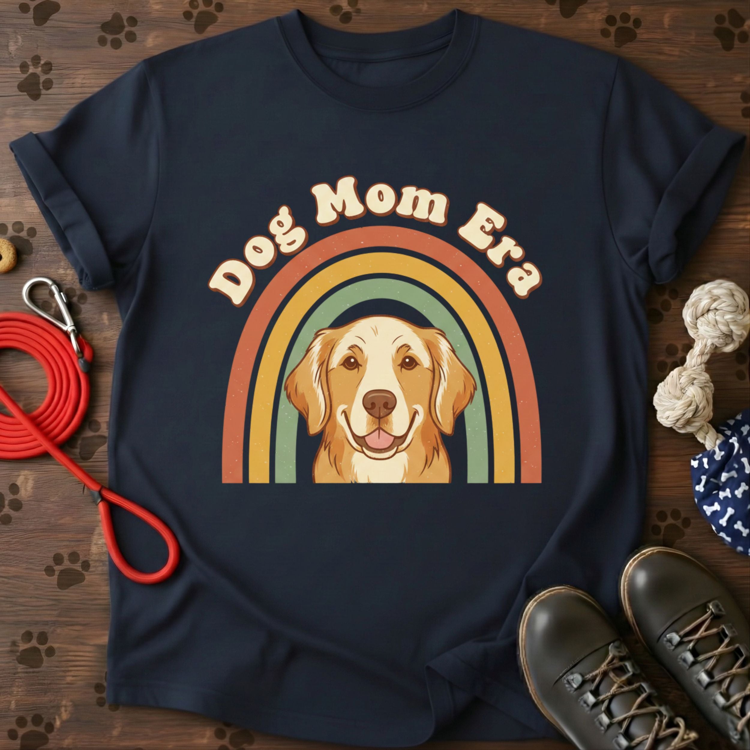 Retro Rainbow Labrador Graphic Tee