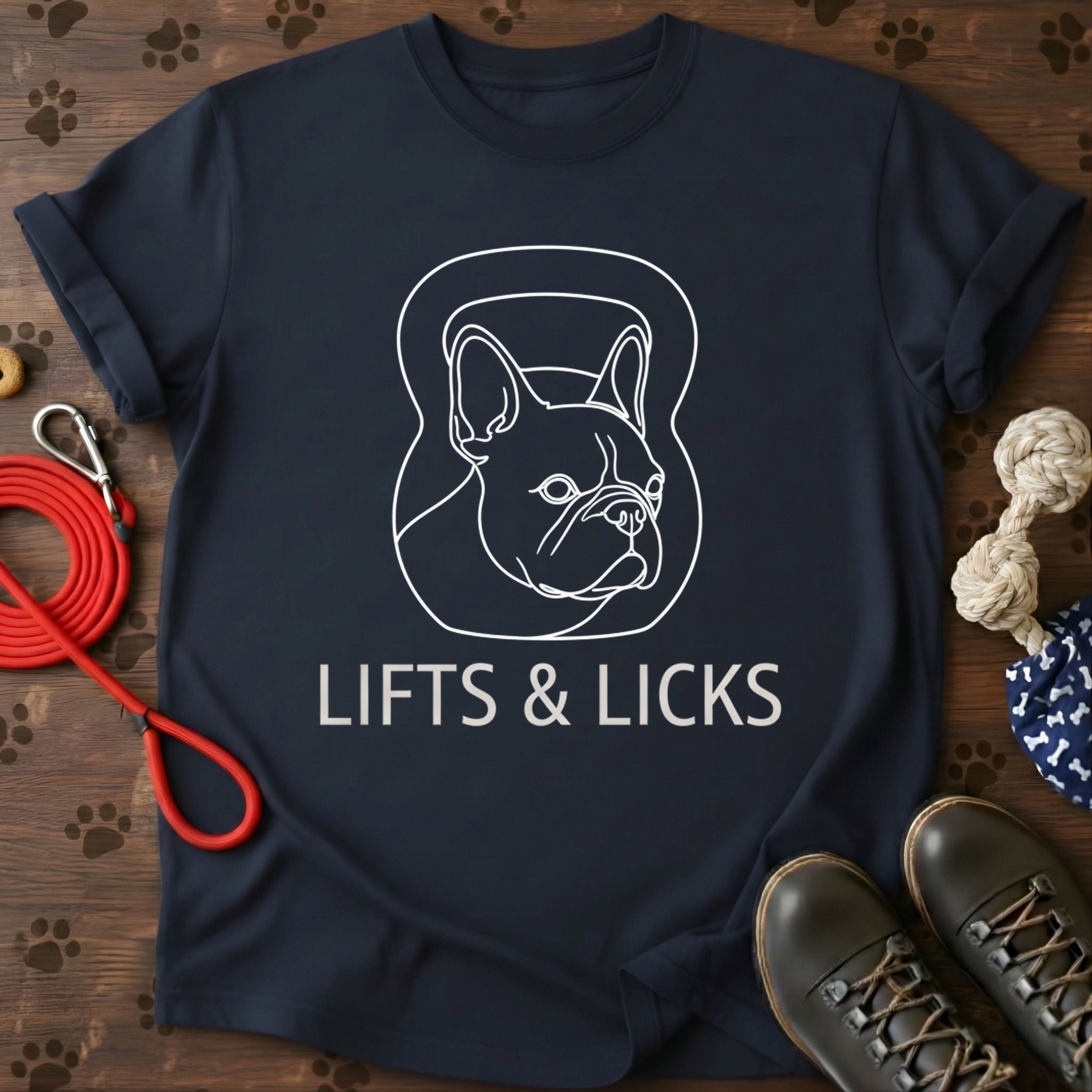 Lifts & Licks Kettlebell Dog T-Shirt