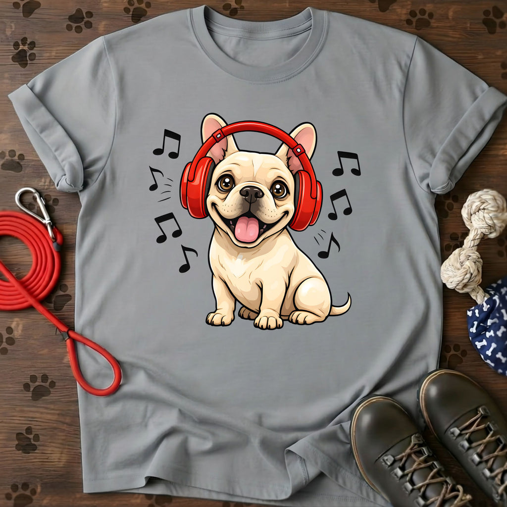 Cute Music Puppy Graphic Tee