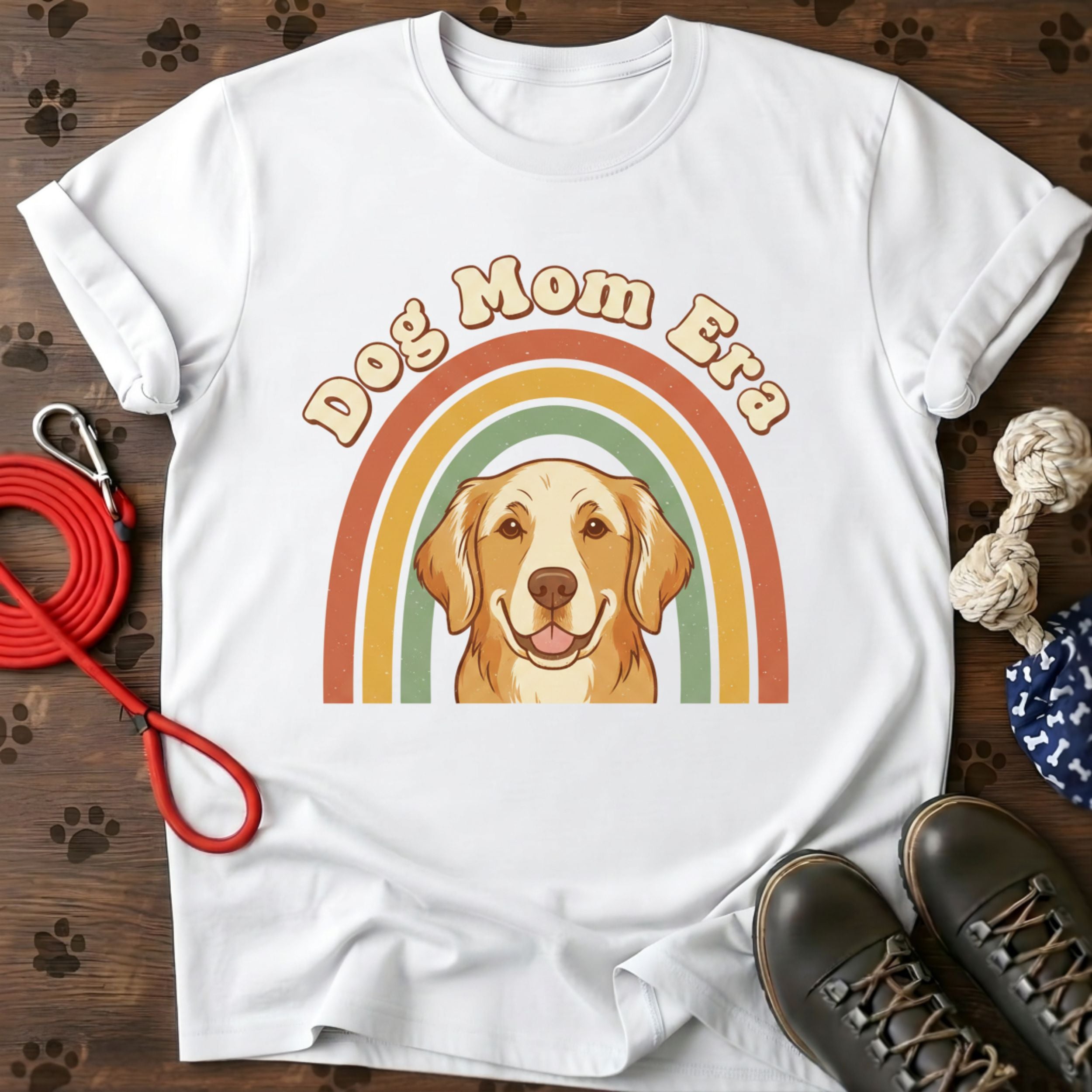 Retro Rainbow Labrador Graphic Tee