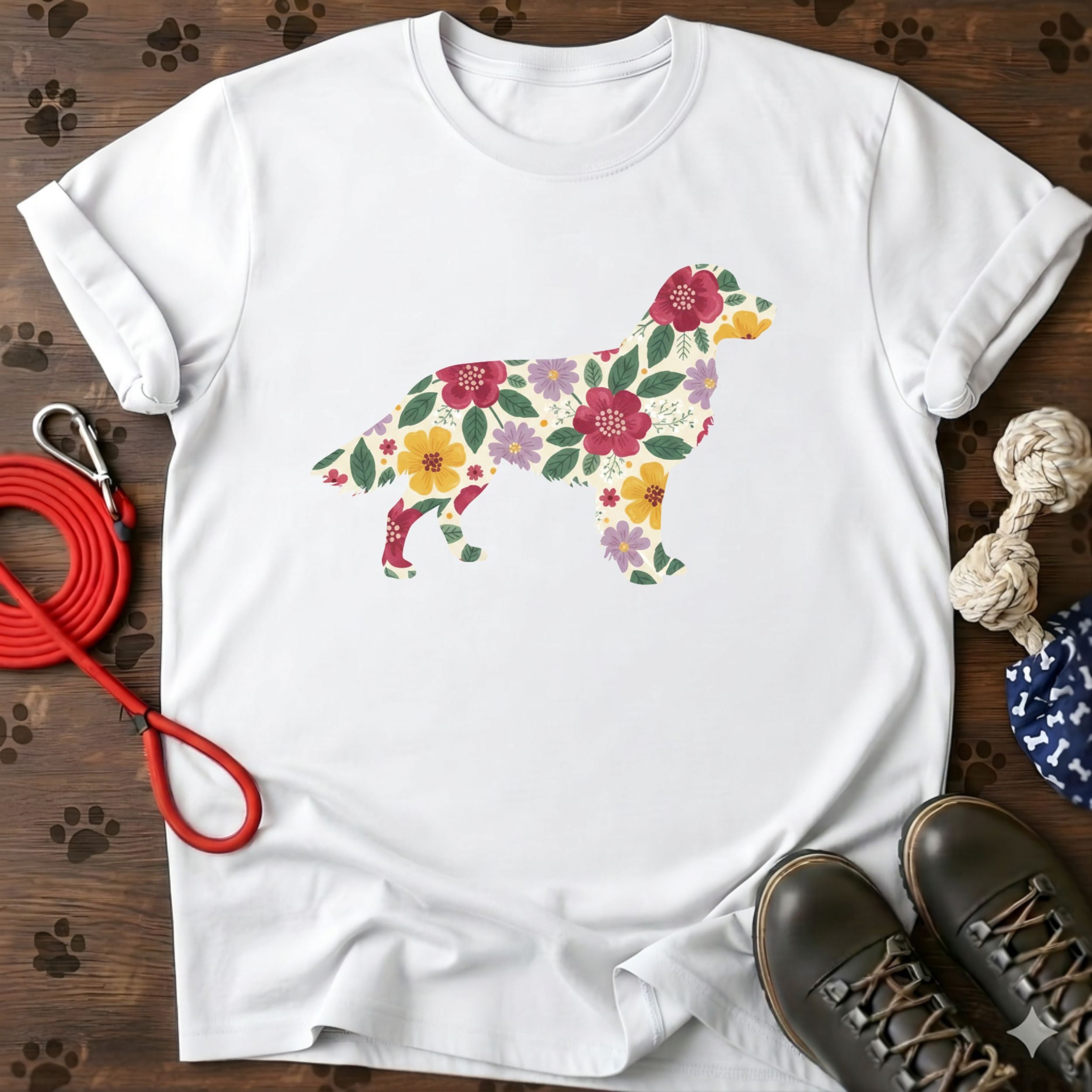 Floral Retriever T-Shirt