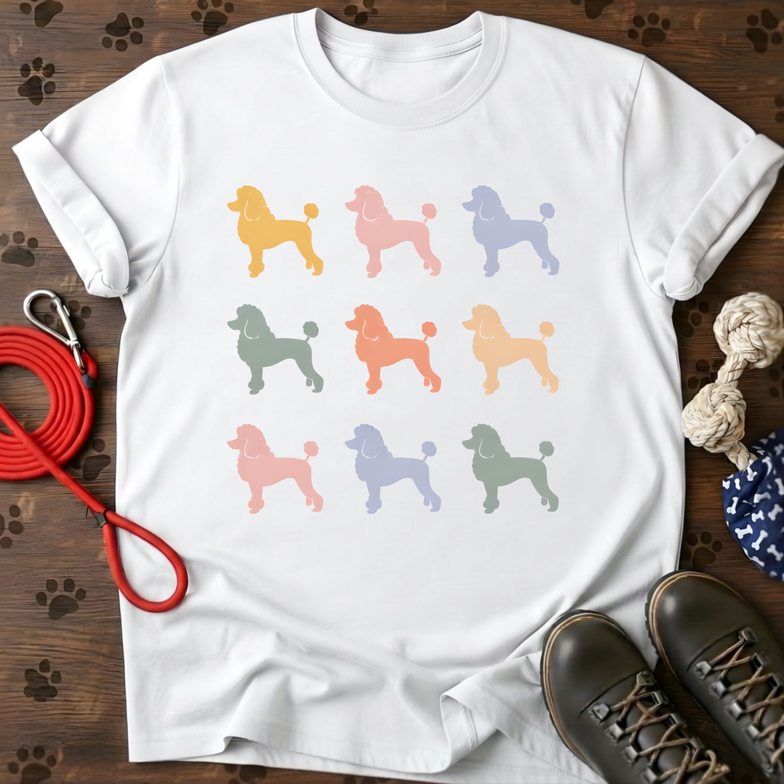 Poodle Pattern T-Shirt